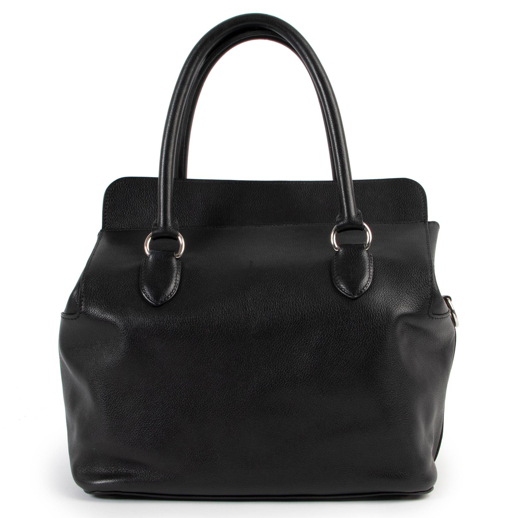 Hermès Black Evercolor Toolbox 26 Bag In Good Condition In Antwerp, BE