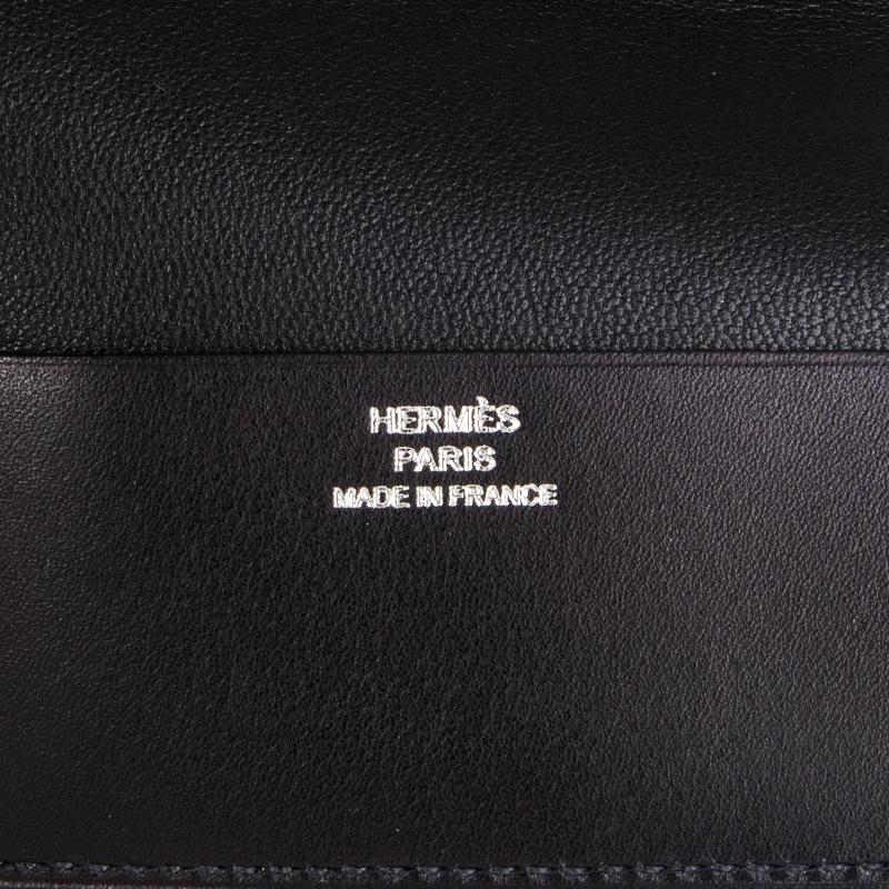Women's or Men's HERMES black Eversoft leather GUERNESEY Credit Card Wallet