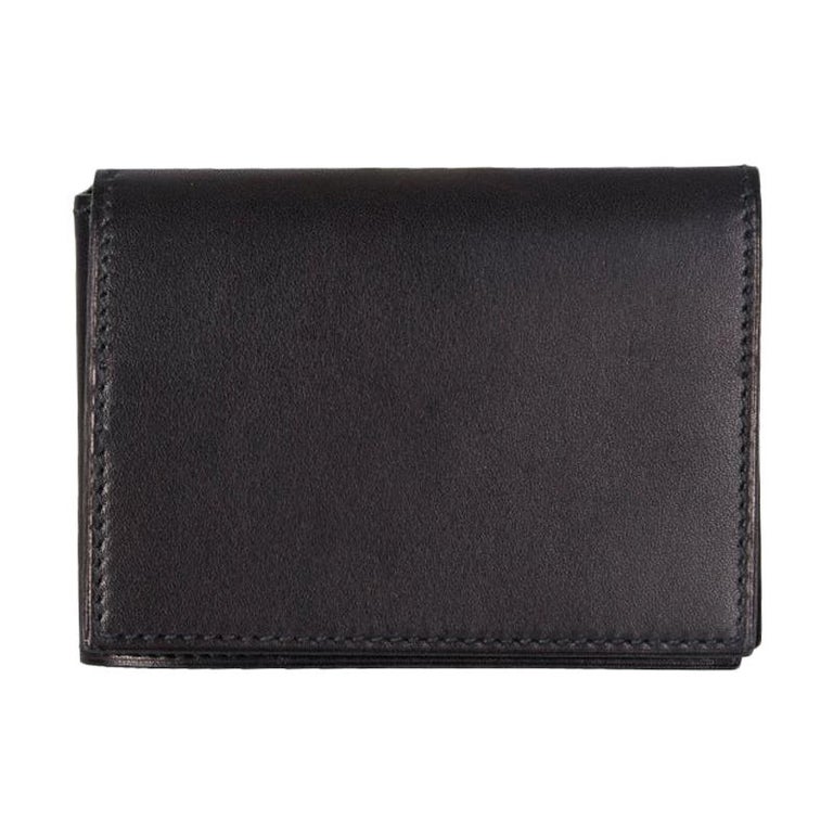 HERMES black Eversoft leather GUERNESEY Credit Card Wallet at 1stDibs