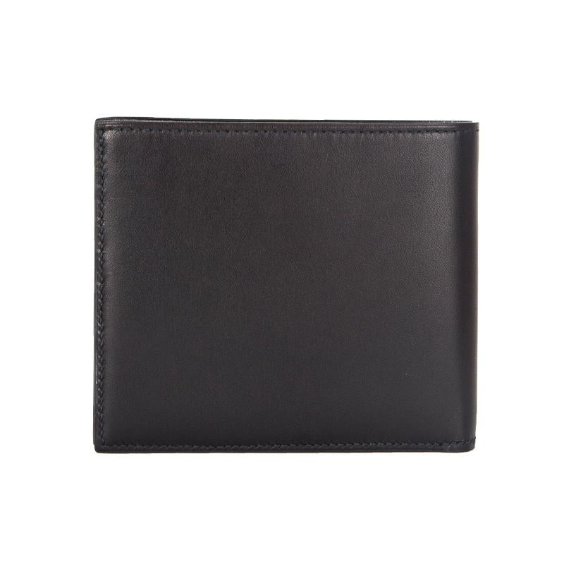 Black HERMES black Eversoft leather MC2 COPERNIC Men's Wallet