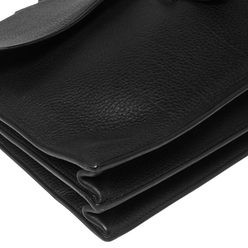 Hermes Black Fjord Leather Sac a Depeche 41 Briefcase Bag 2