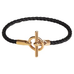 Schwarzes Glenan-Armband von Hermès, Größe 3