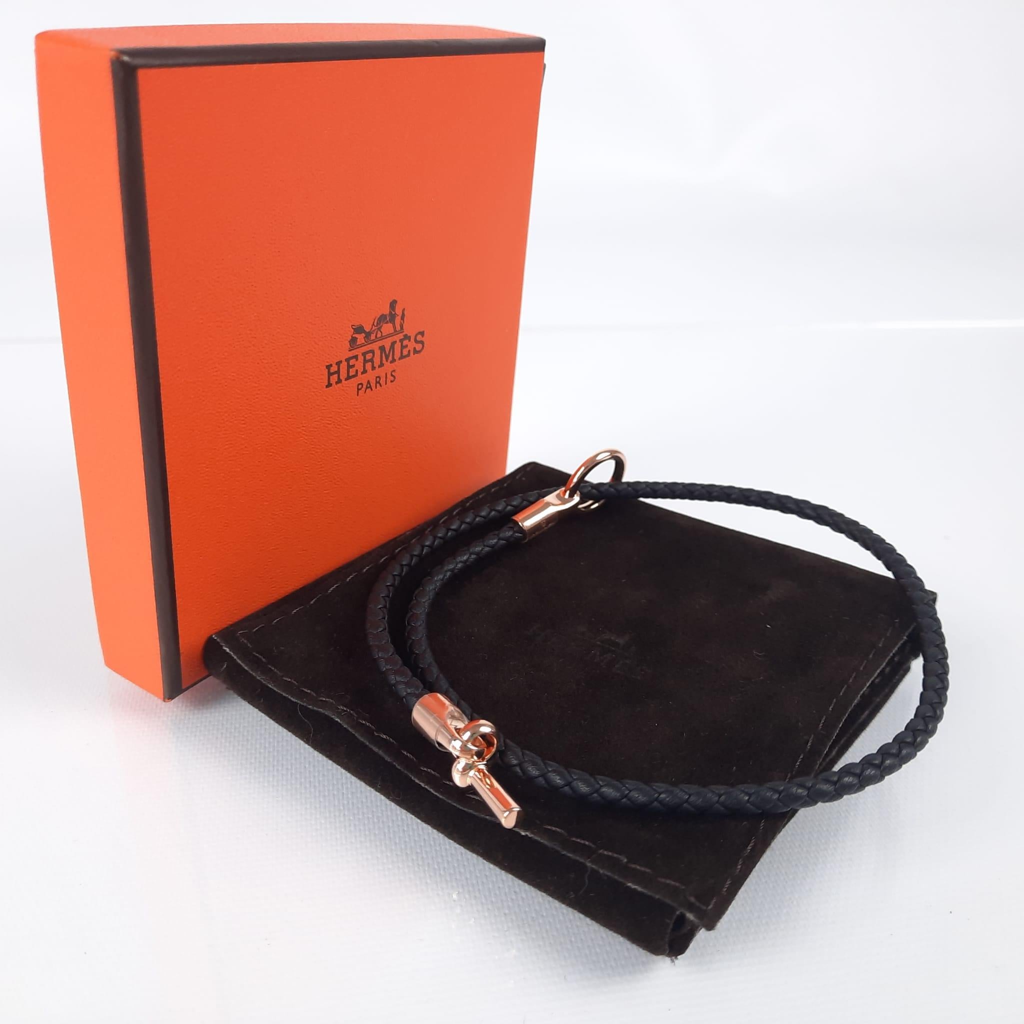 Hermes Glenan Bracelet Black size T2 For Sale 2