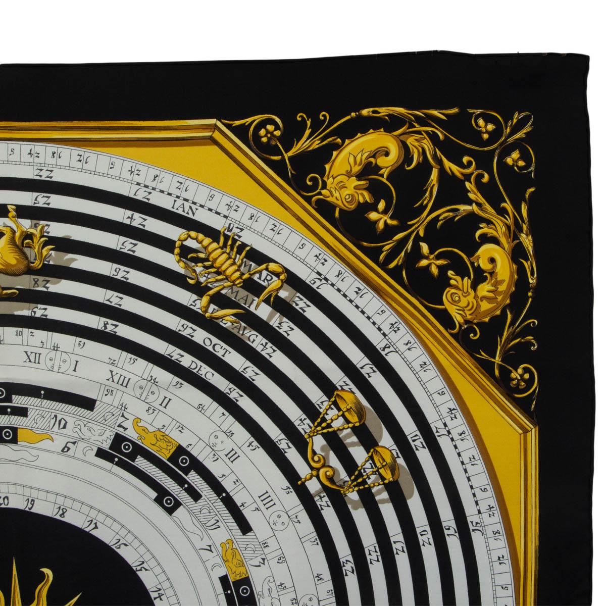 hermes scarf black and gold