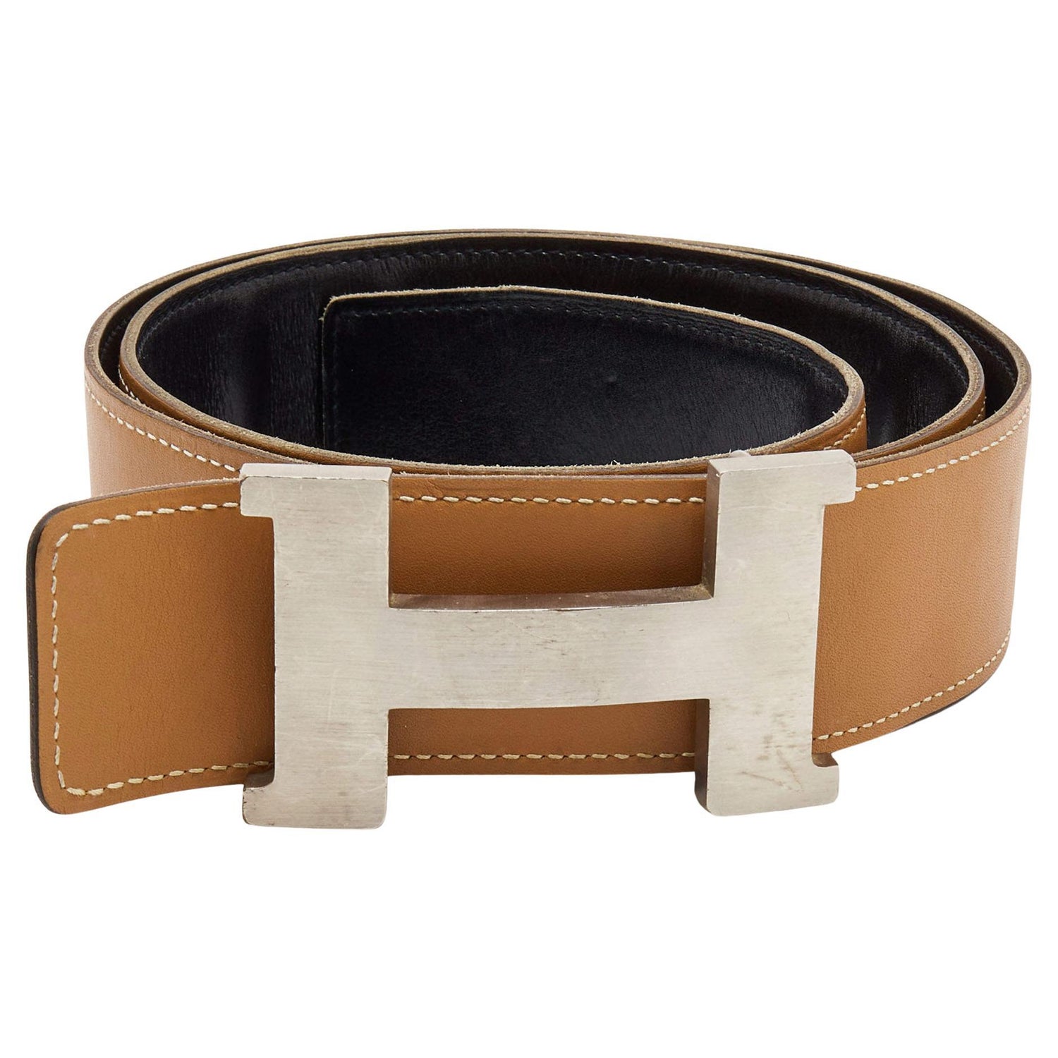 Burberry Black Leather Double D-Ring Belt 120CM For Sale at 1stDibs