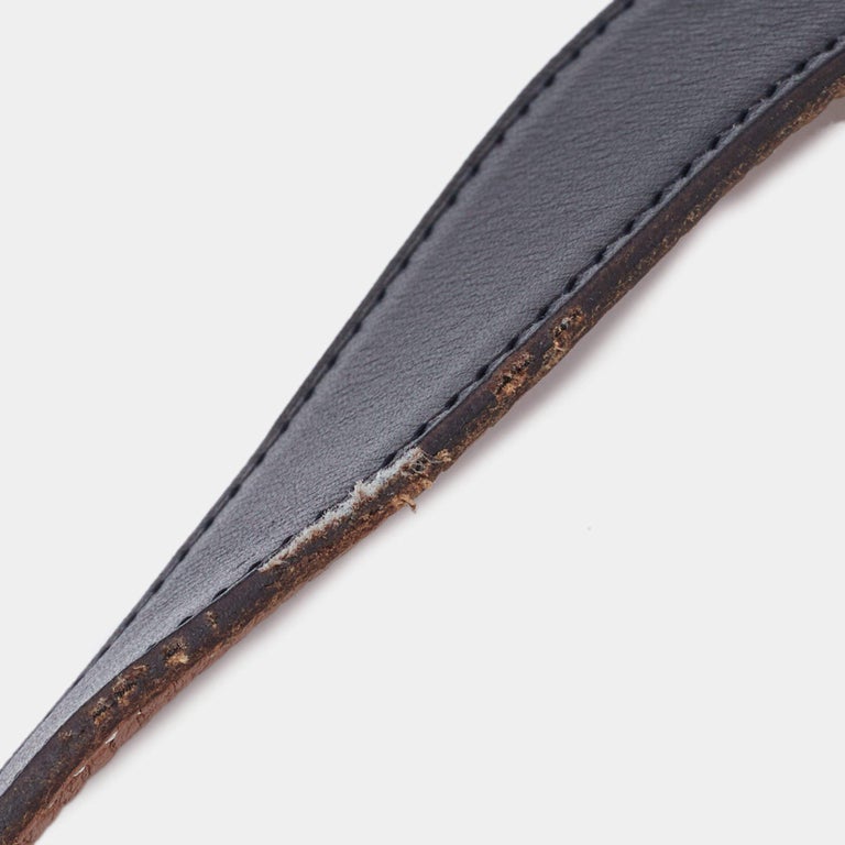 Hermes Bleu Jean/Black Chamonix and Togo Leather Collier De Chien  Reversible Belt 85CM Hermes