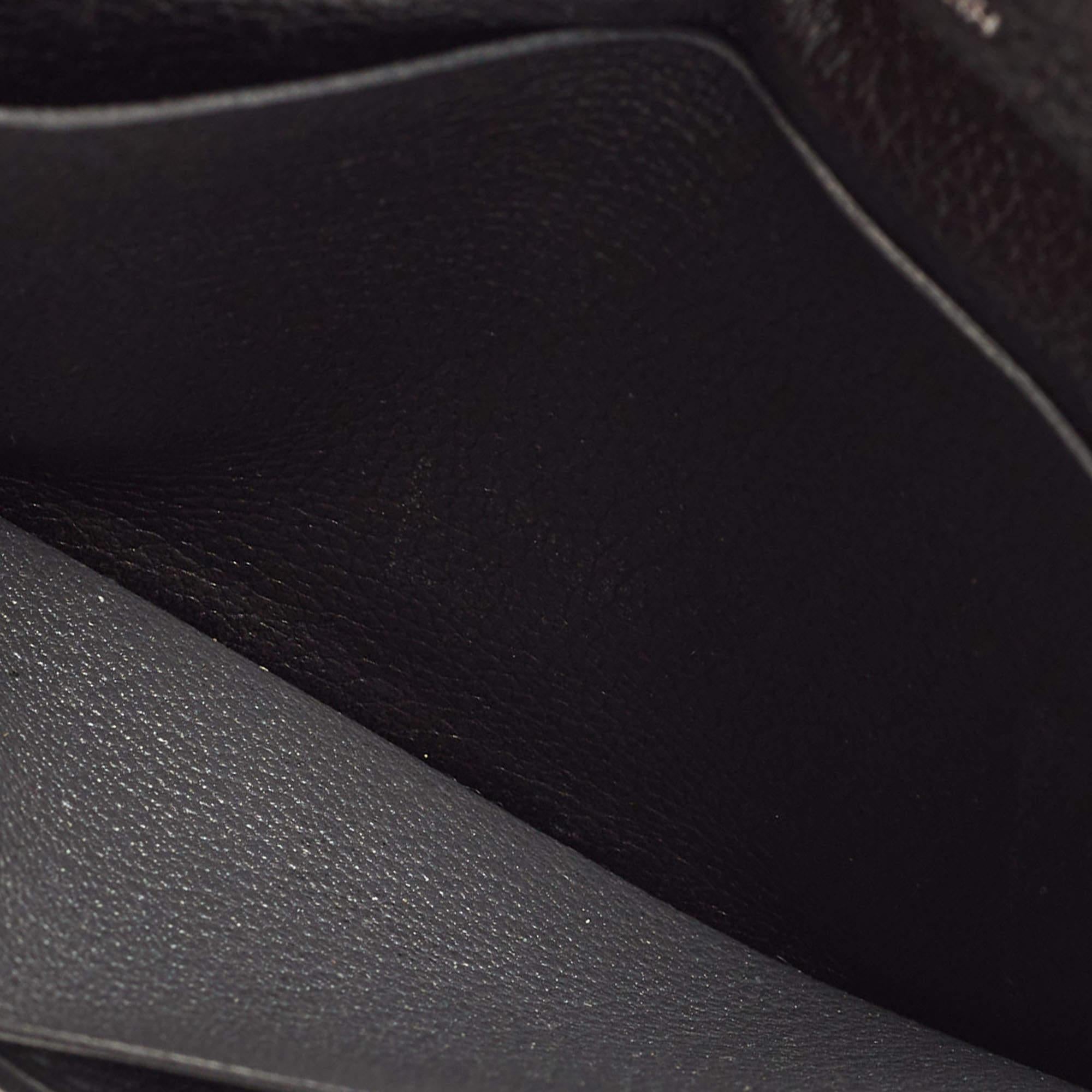 Hermes Black/Graphite Evercolor Leather MC² Fleming Wallet 6