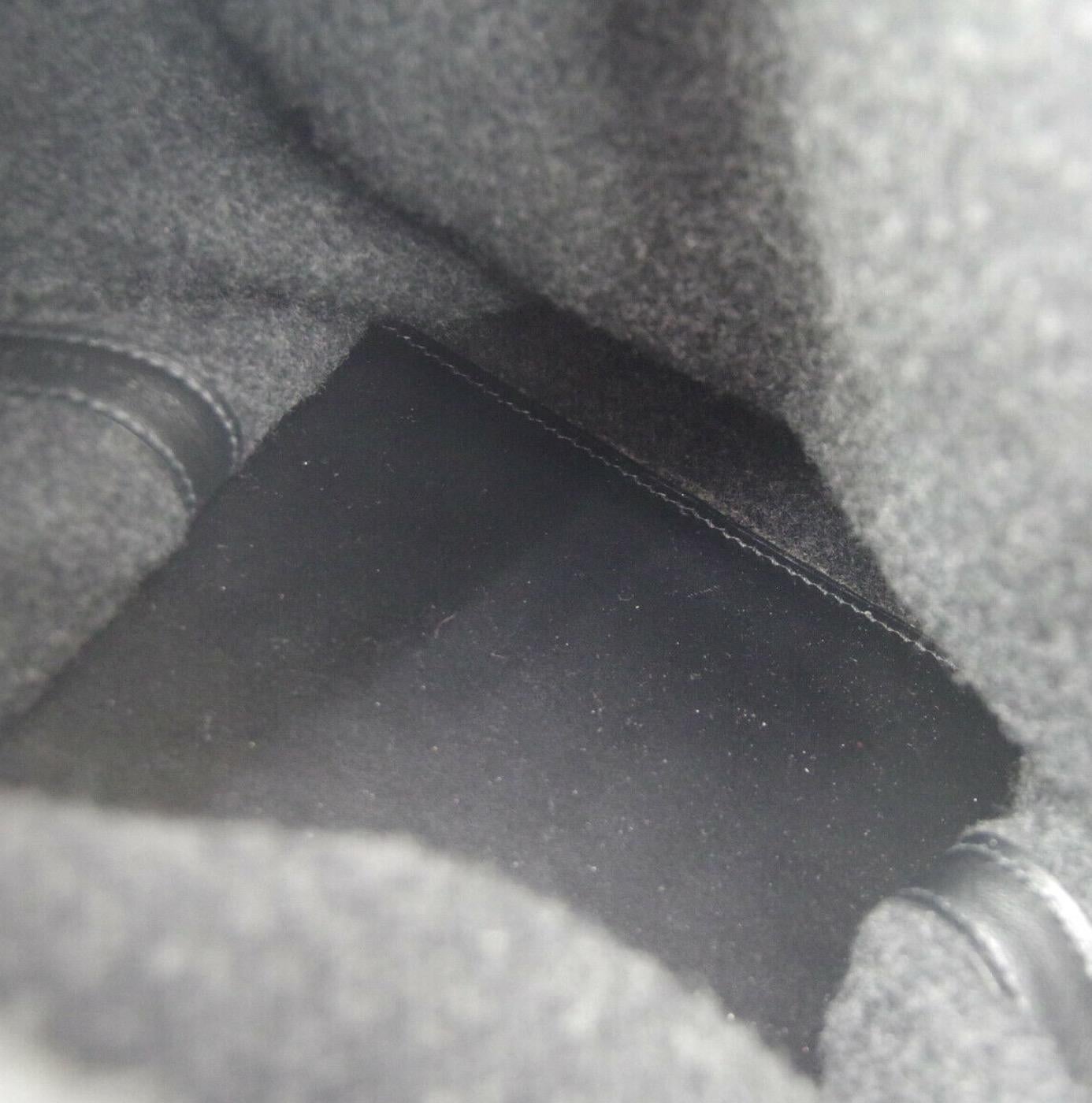 Women's or Men's Hermes Black Gray Wool 'H' Men's Travel Leather Top Handle Small Carryall Bag