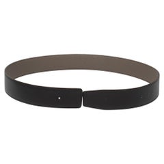 Hermes Black/Gris Etain Epsom/Chamonix Leather Constance Belt Strap 80 CM