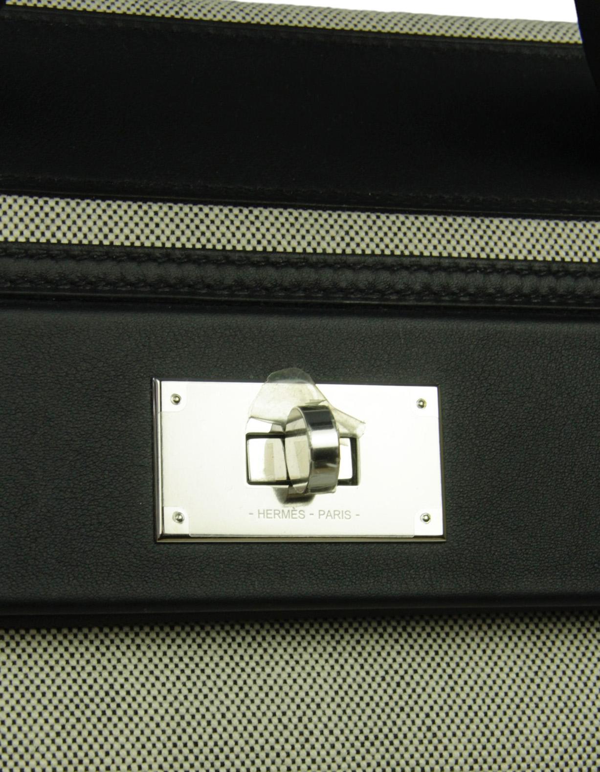 Hermes Black H Viking/ Swift Toile 35cm 24/24 Bag 2