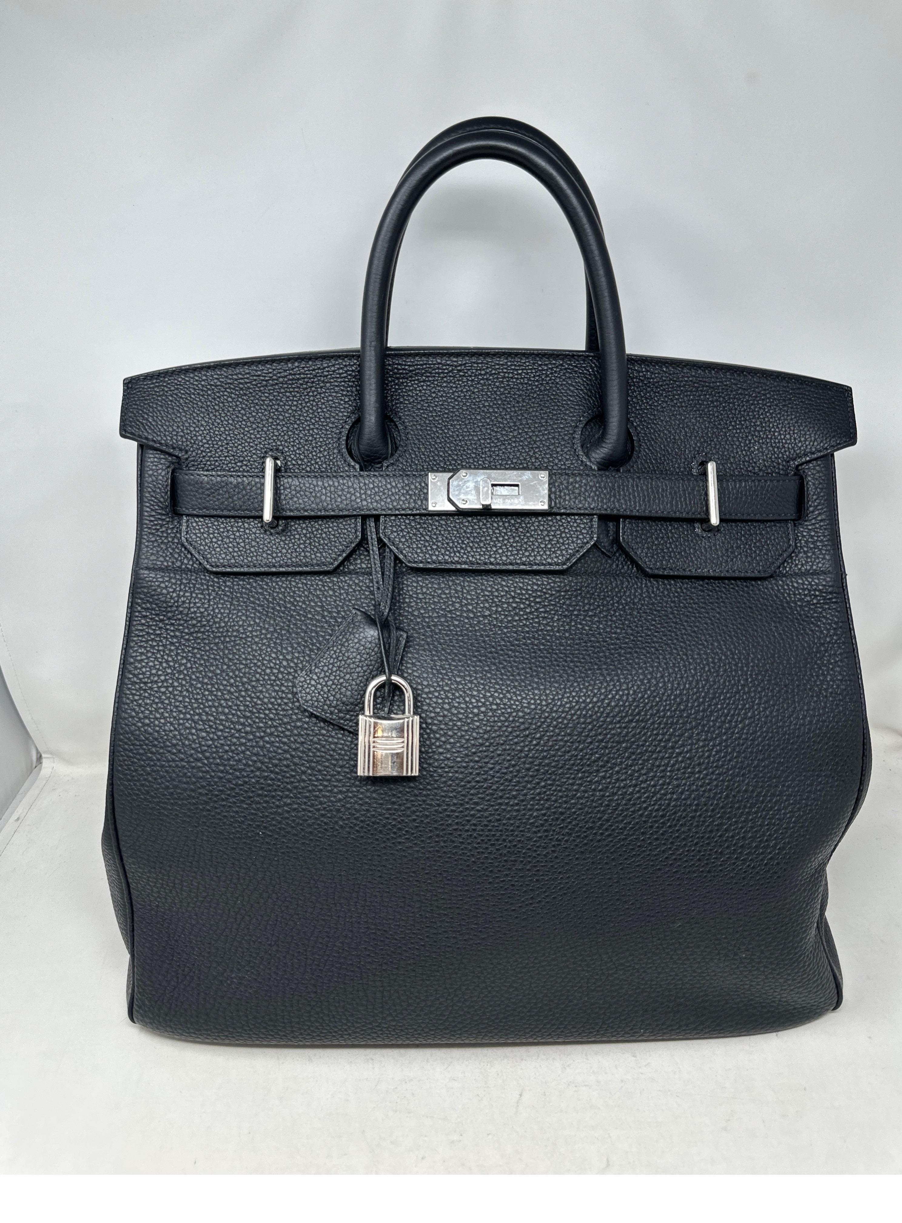 Sac Hermes HAC 40 noir  en vente 7