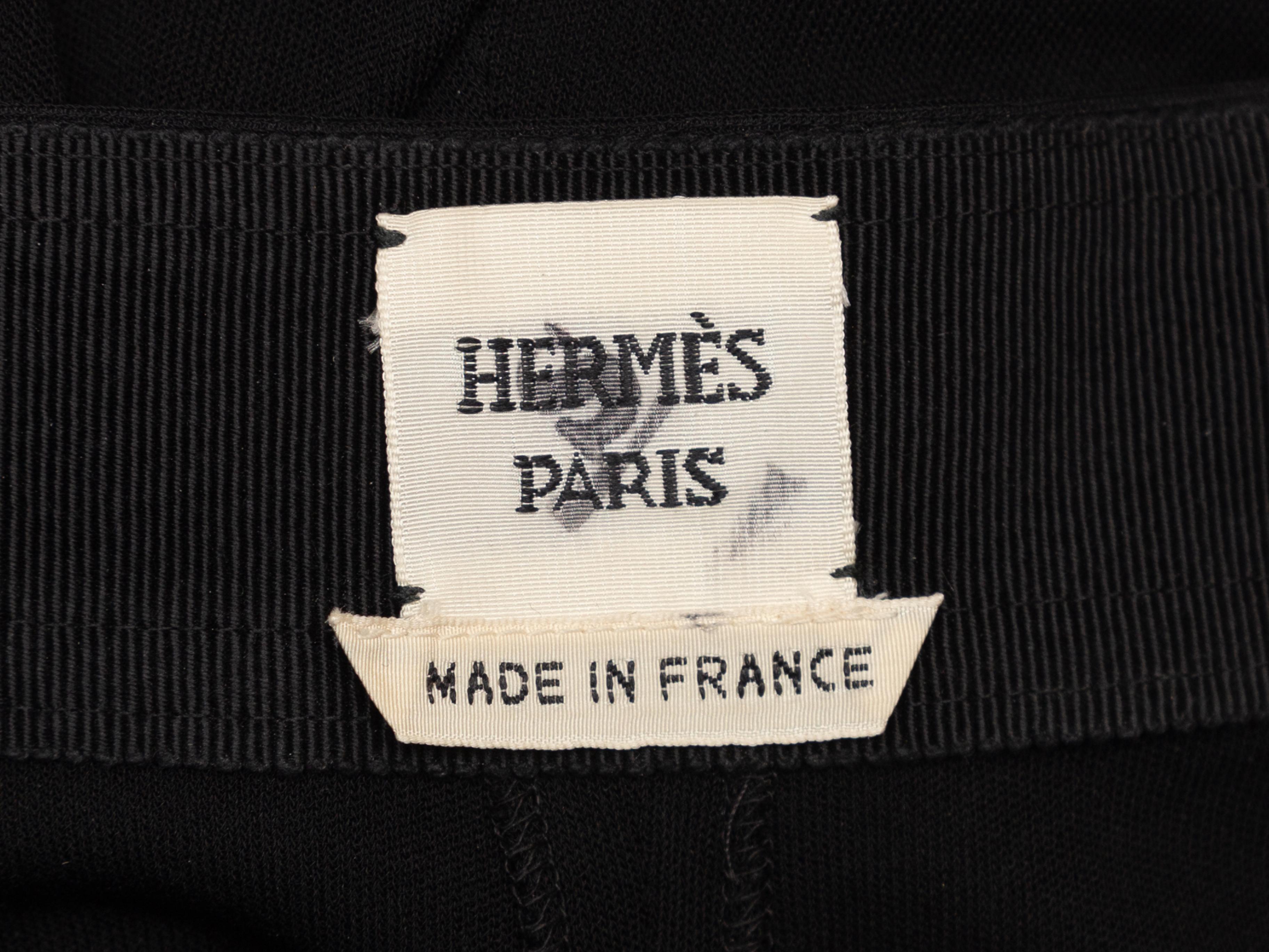 Hermes Black High-Rise Wide-Leg Pants 1
