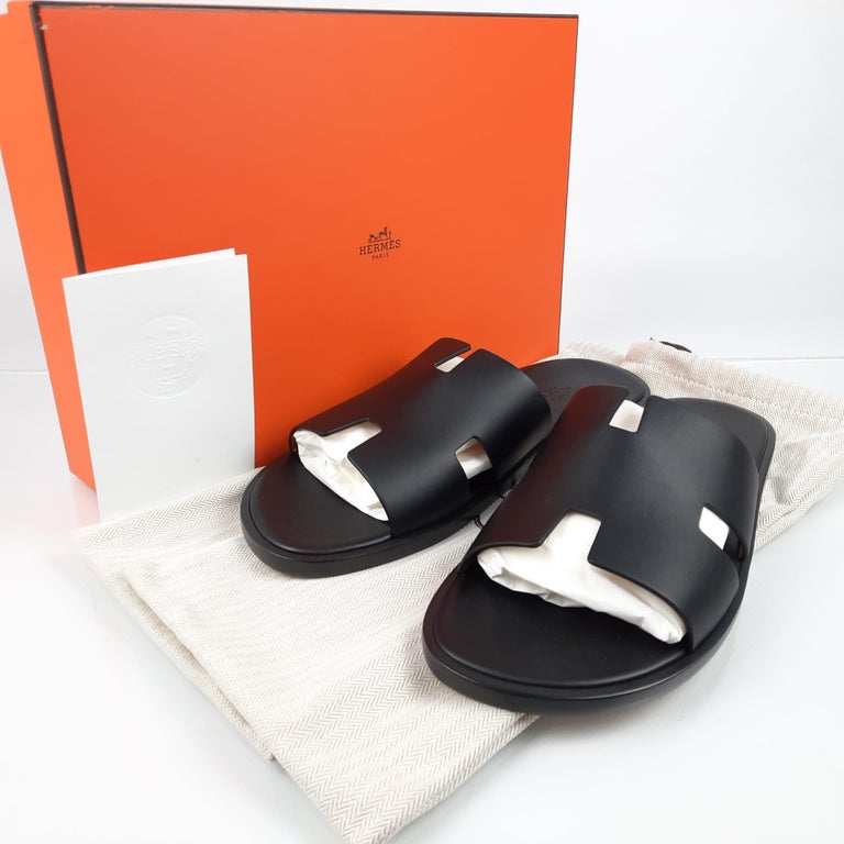 Men's Hermes Black Izmir sandal