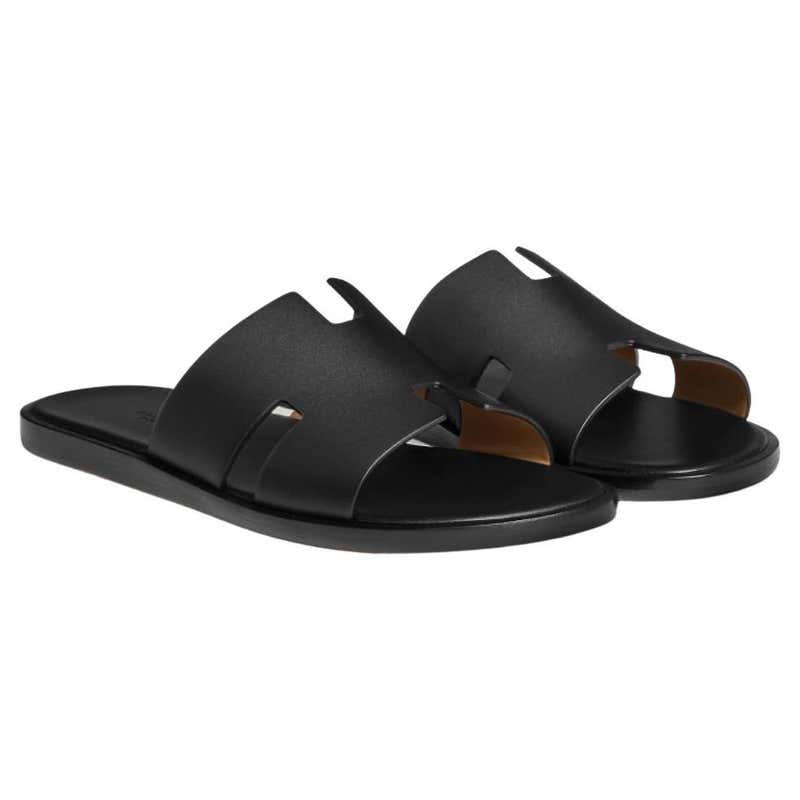 Hermes Black Izmir sandal For Sale at 1stDibs