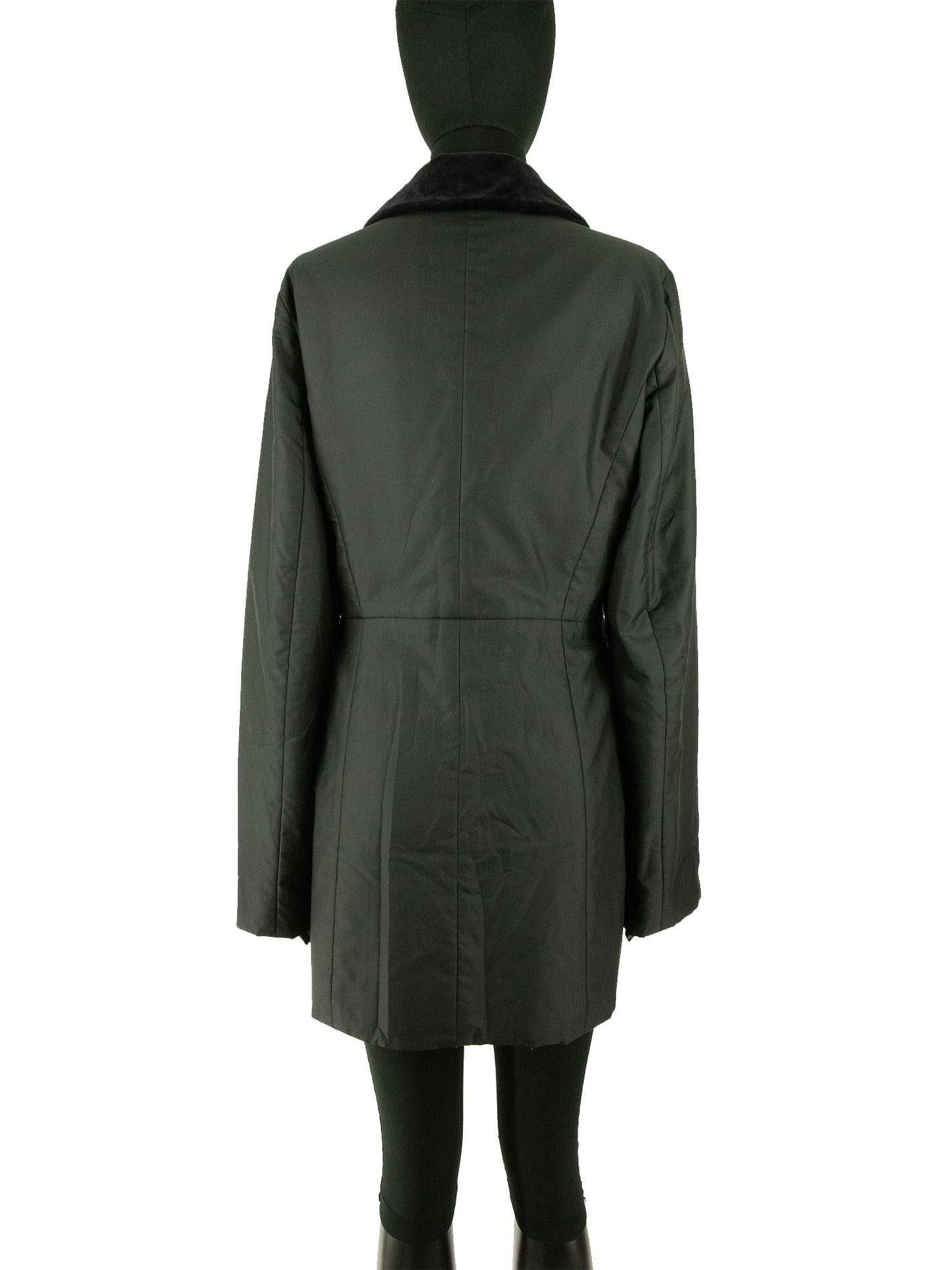 Hermès Black Jacket With Printed Lining For Sale 1