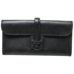 Hermes Black Jige Elan Veau Swift Pouch