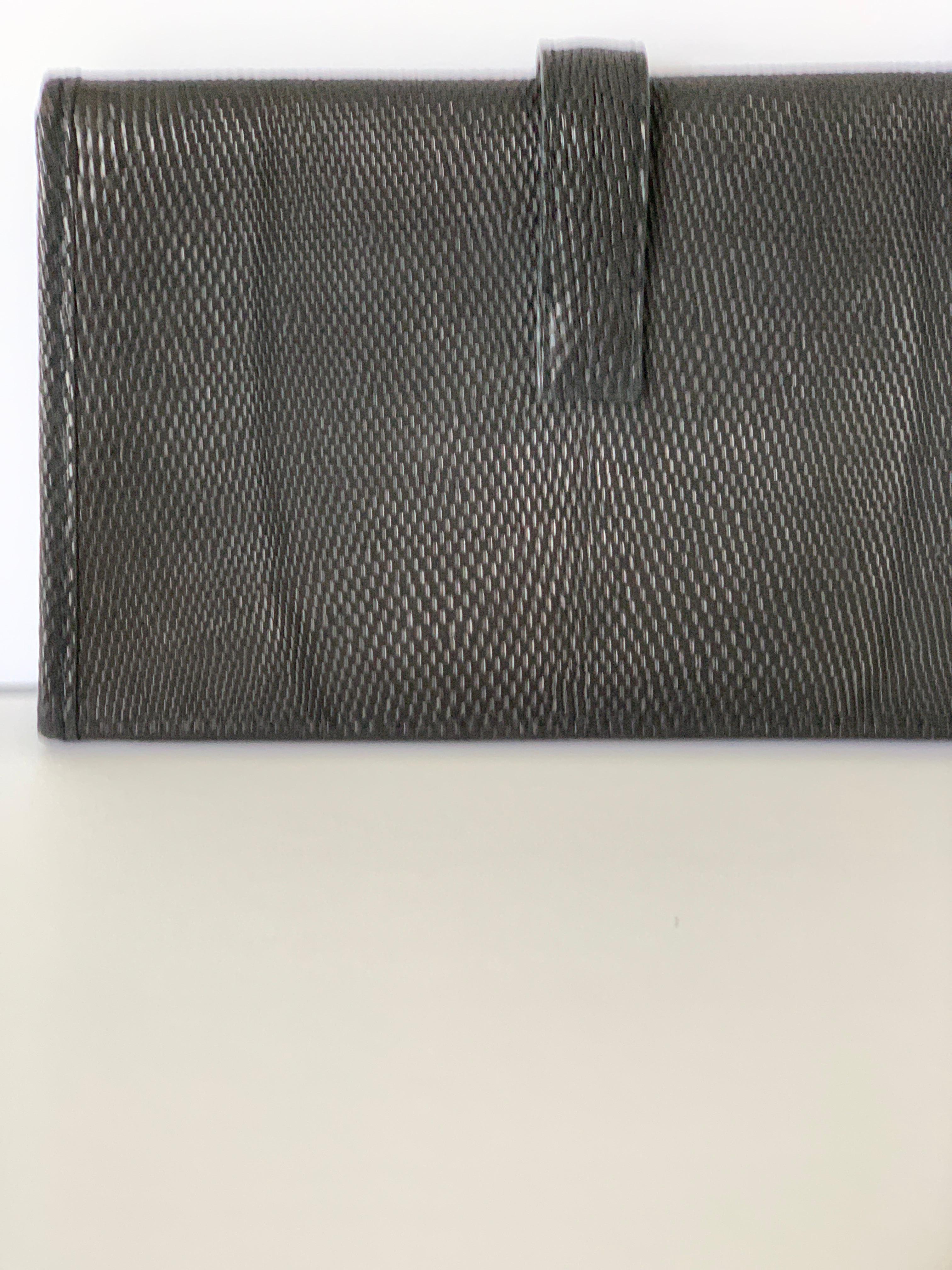 Hermès Black Jige Mini 20cm of Matte Varanus Salvator Lizard 1