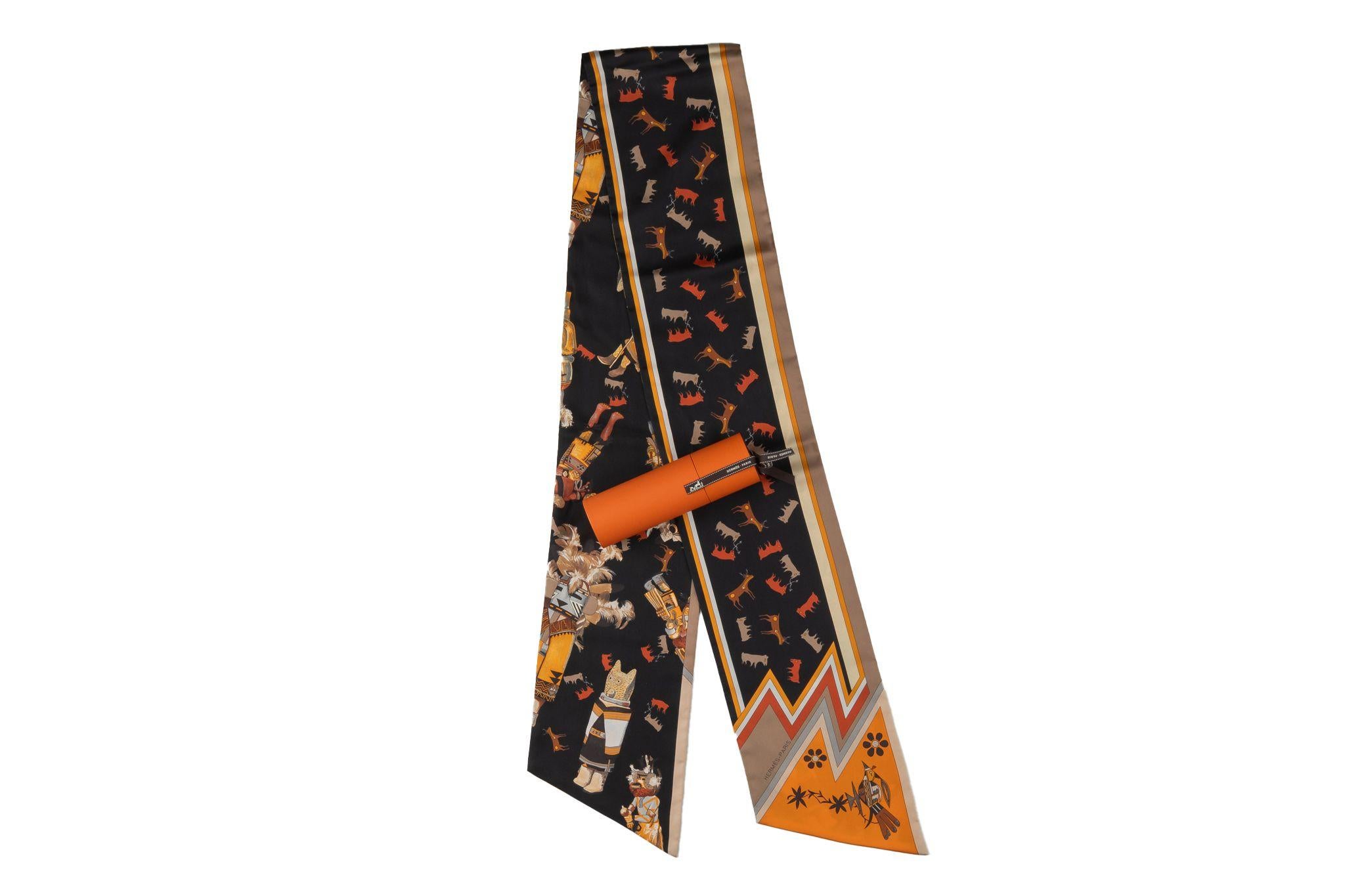 The Hermès black silk 