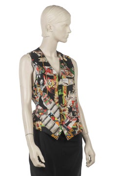 Hermès Black Kachinas Printed Silk Vest