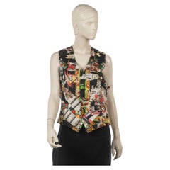 Hermès Black Kachinas Printed Silk Vest