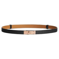 Hermes Black Kelly 18 belt