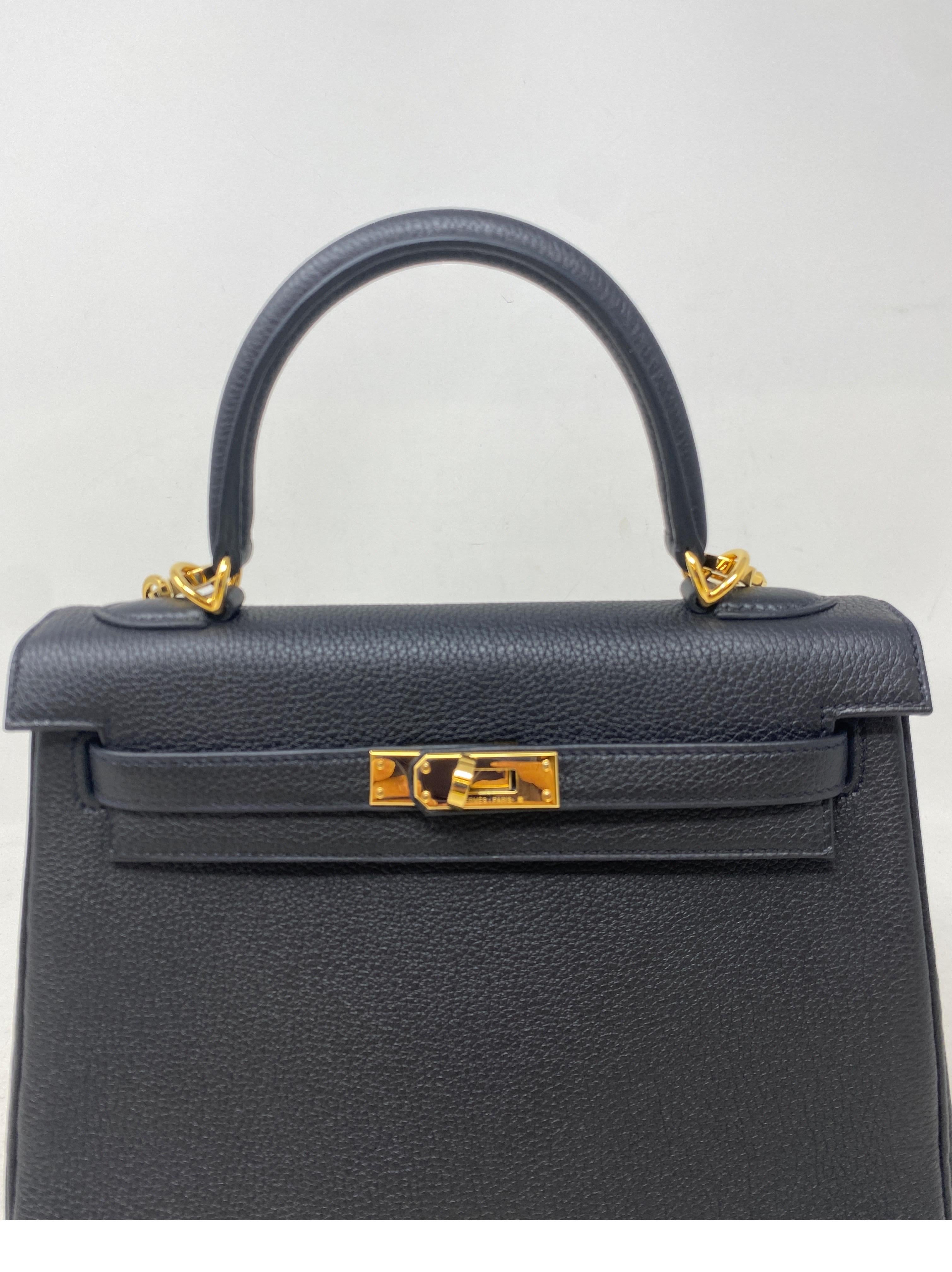Women's or Men's Hermes Black Kelly 25 Bag