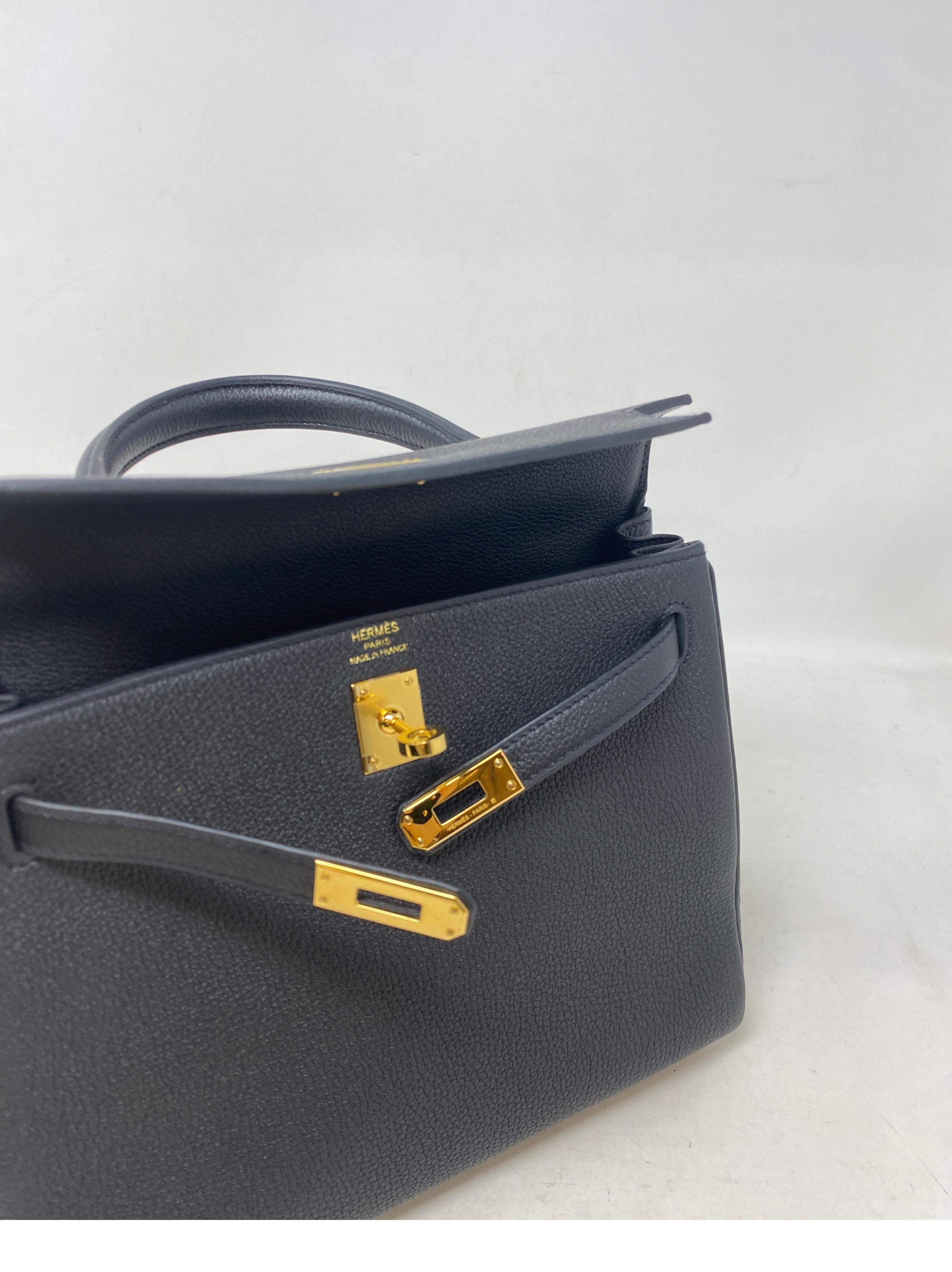 Hermes Black Kelly 25 Bag 1