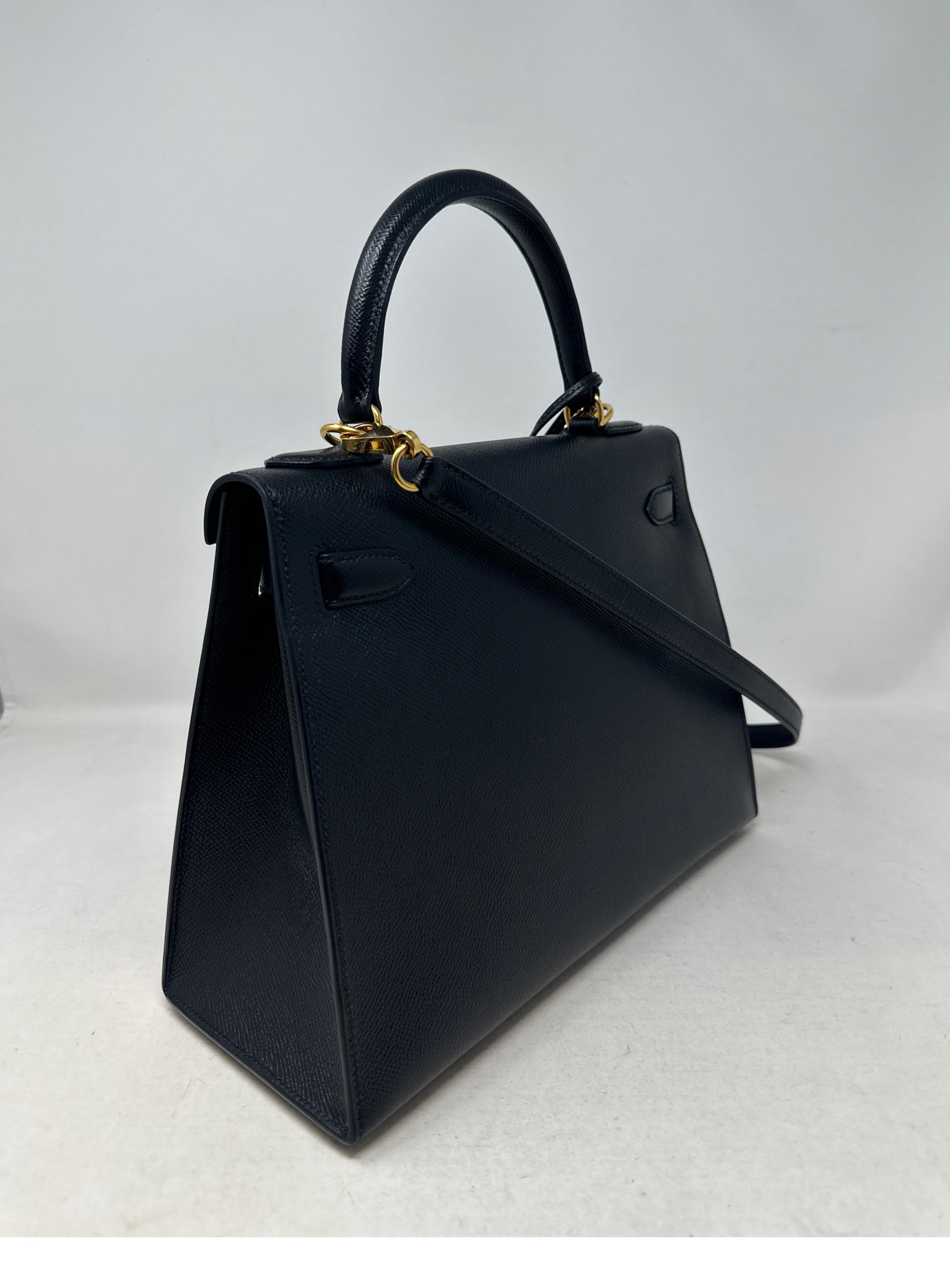 Hermes Black Kelly 28 Bag For Sale 12