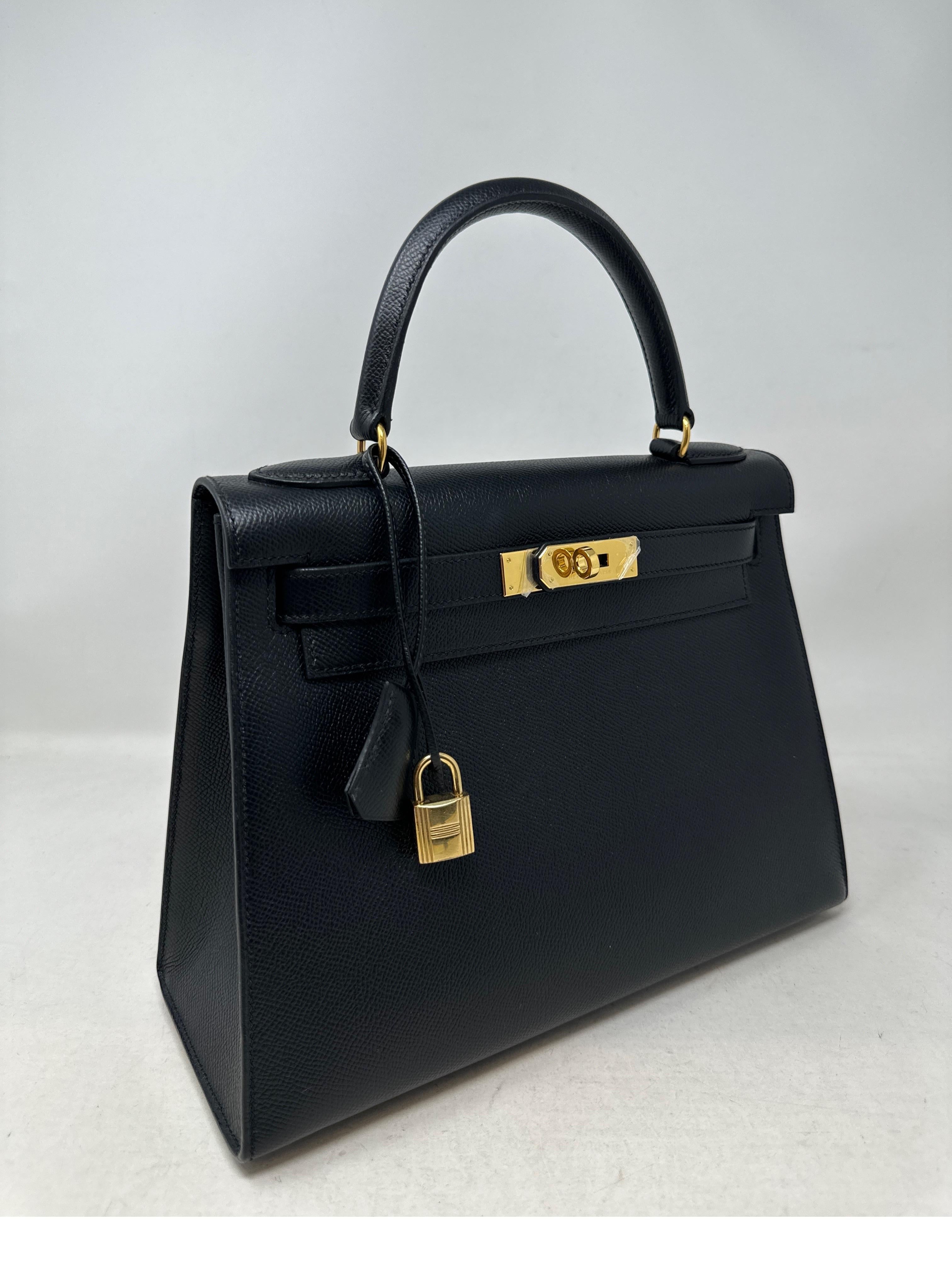 Hermes Black Kelly 28 Bag. Excellent like new condition. Vintage bag but in amazing condition. Selling only the purse. Does not have the strap. Note you can purchase that at boutique. However, this one does not have the strap. Includes clochette,