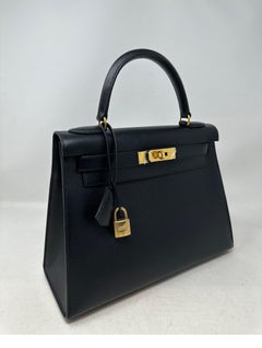 Hermes Black Kelly 28 Bag