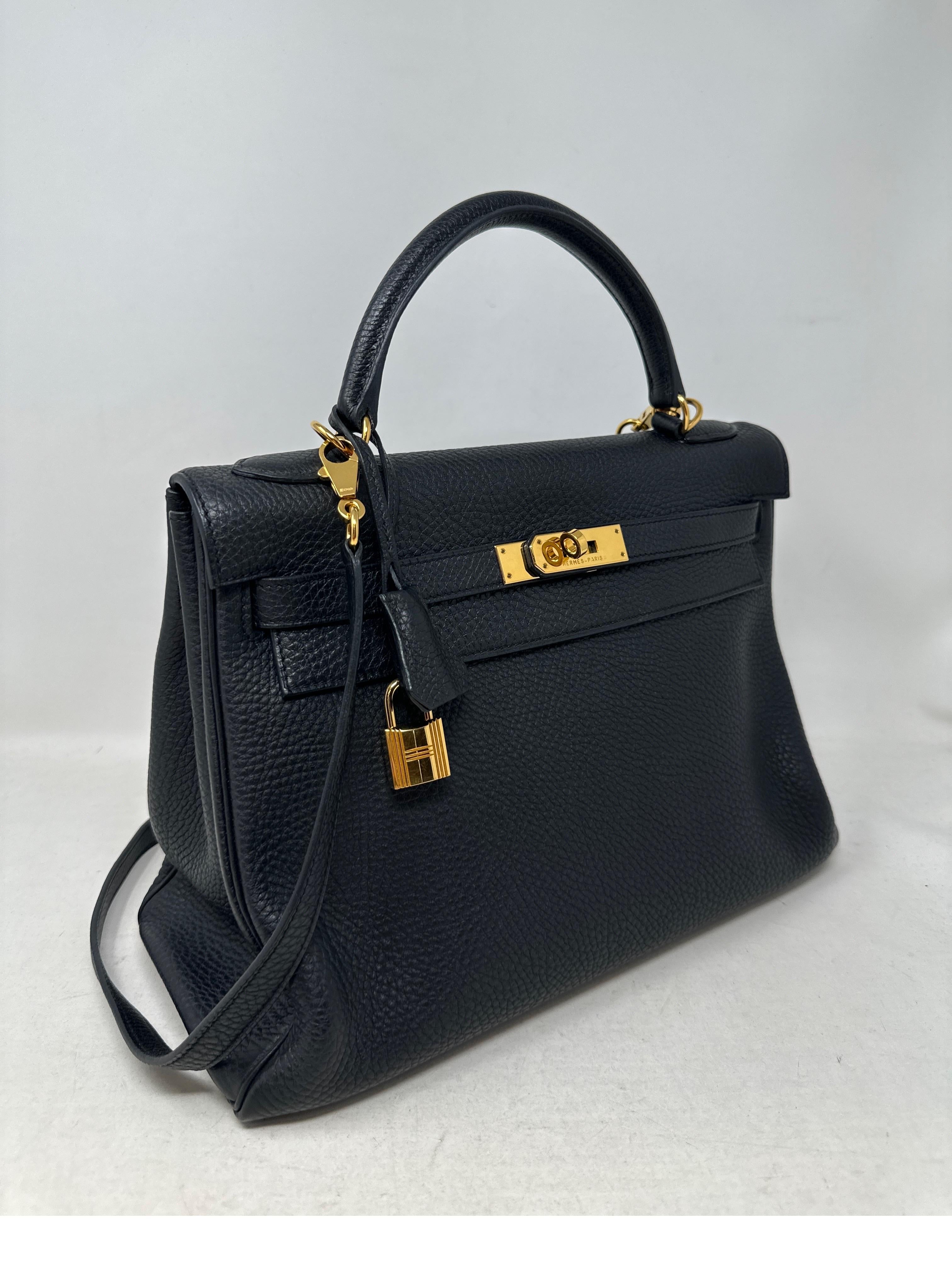 Women's or Men's Hermes Black Kelly 28 Bag 
