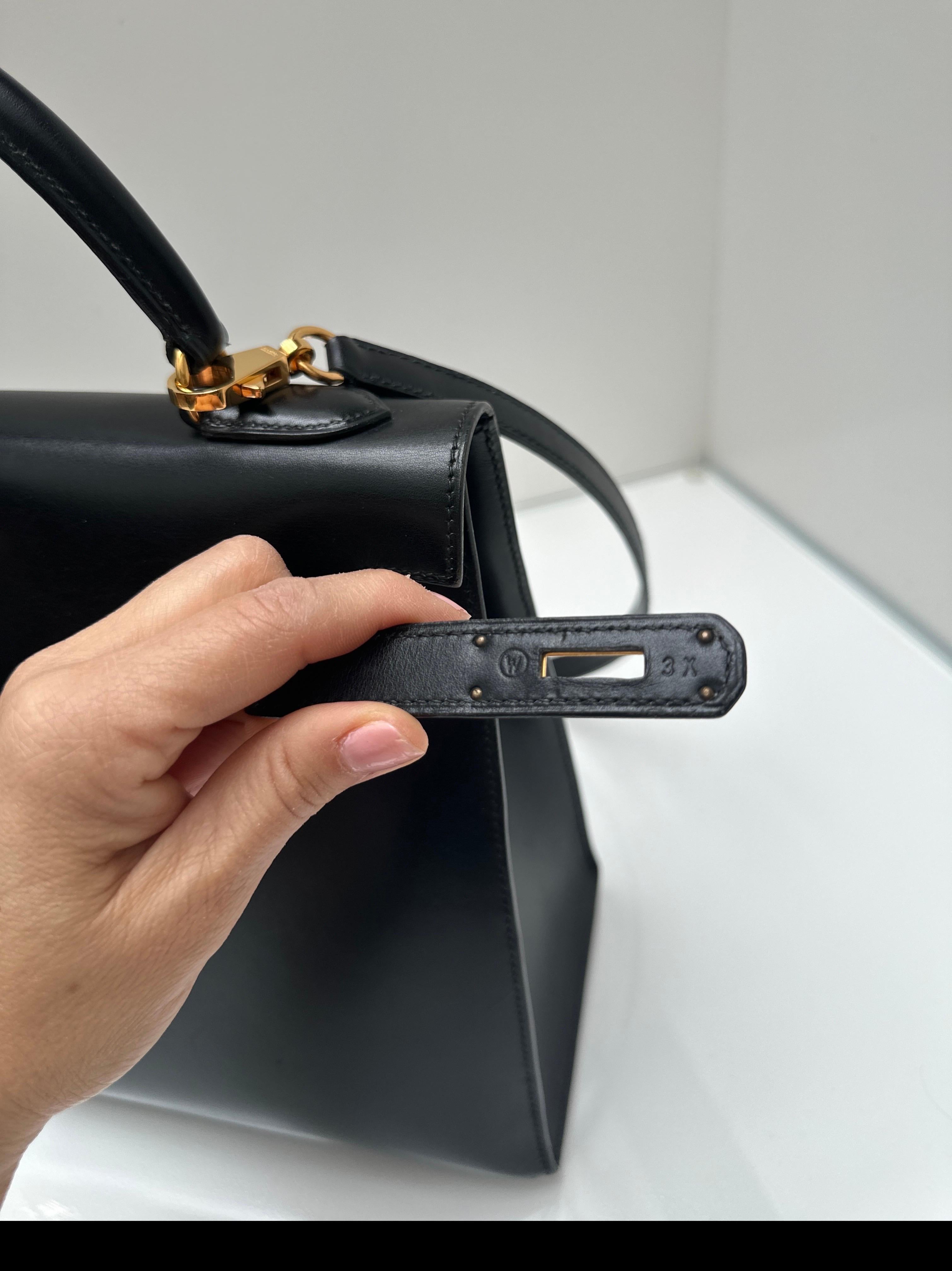 Hermes Black Kelly 32 Bag 6