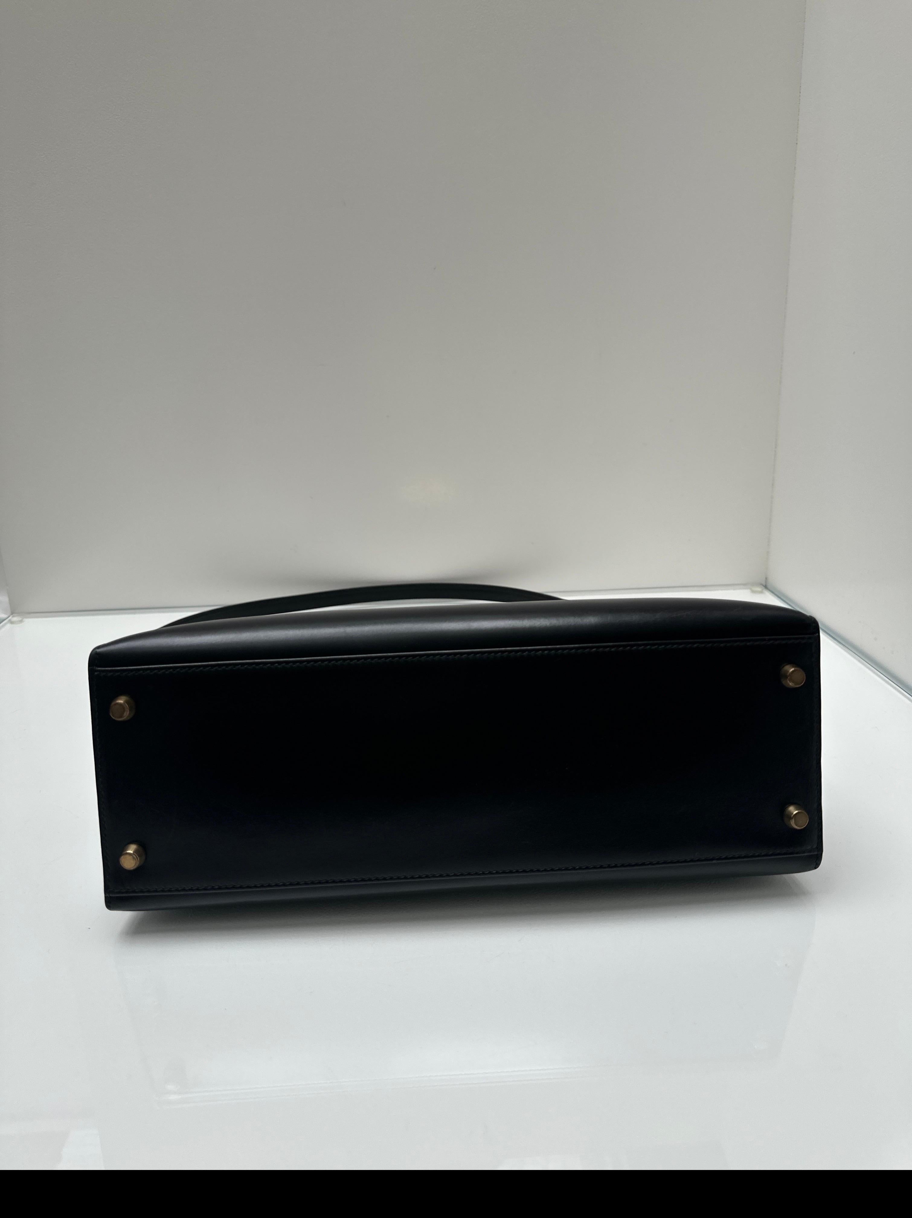 Hermes Black Kelly 32 Bag 13
