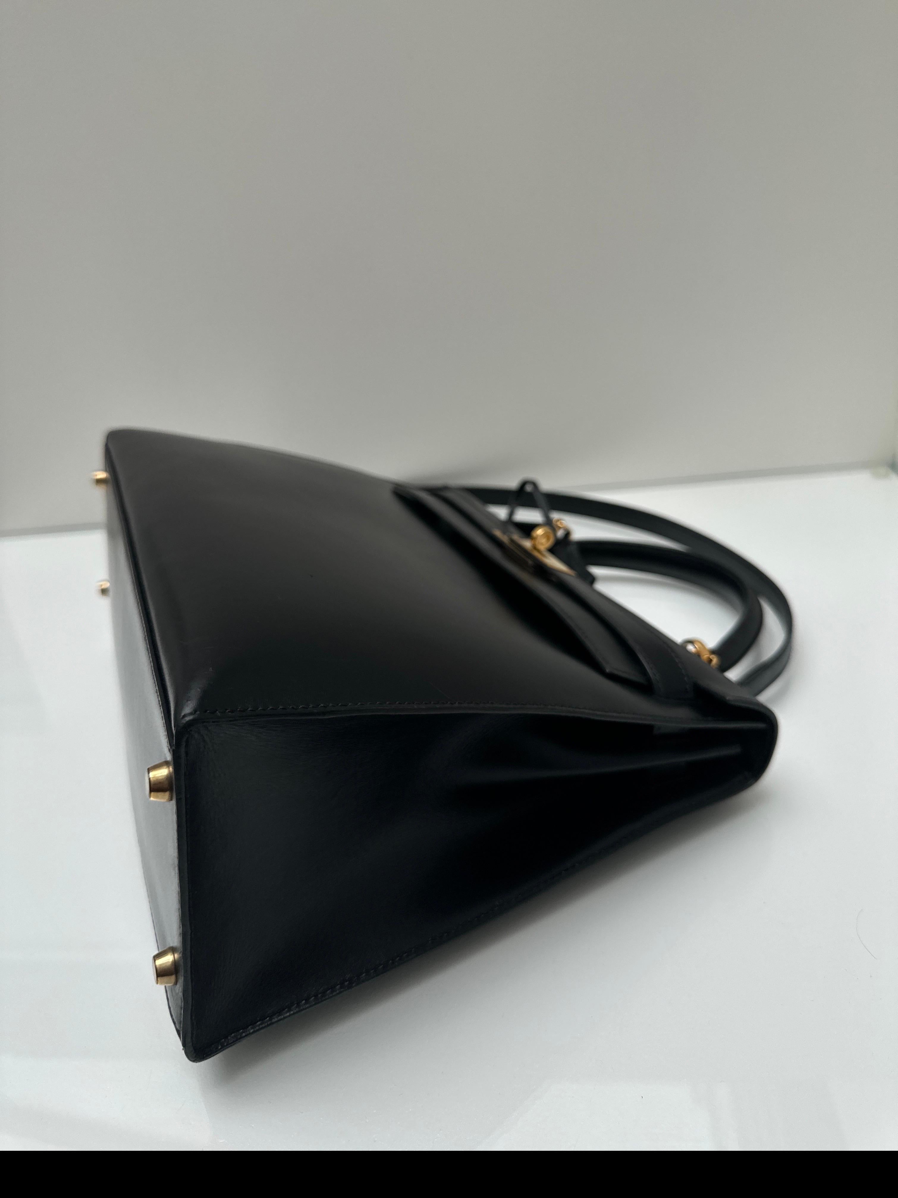 Hermes Black Kelly 32 Bag 15