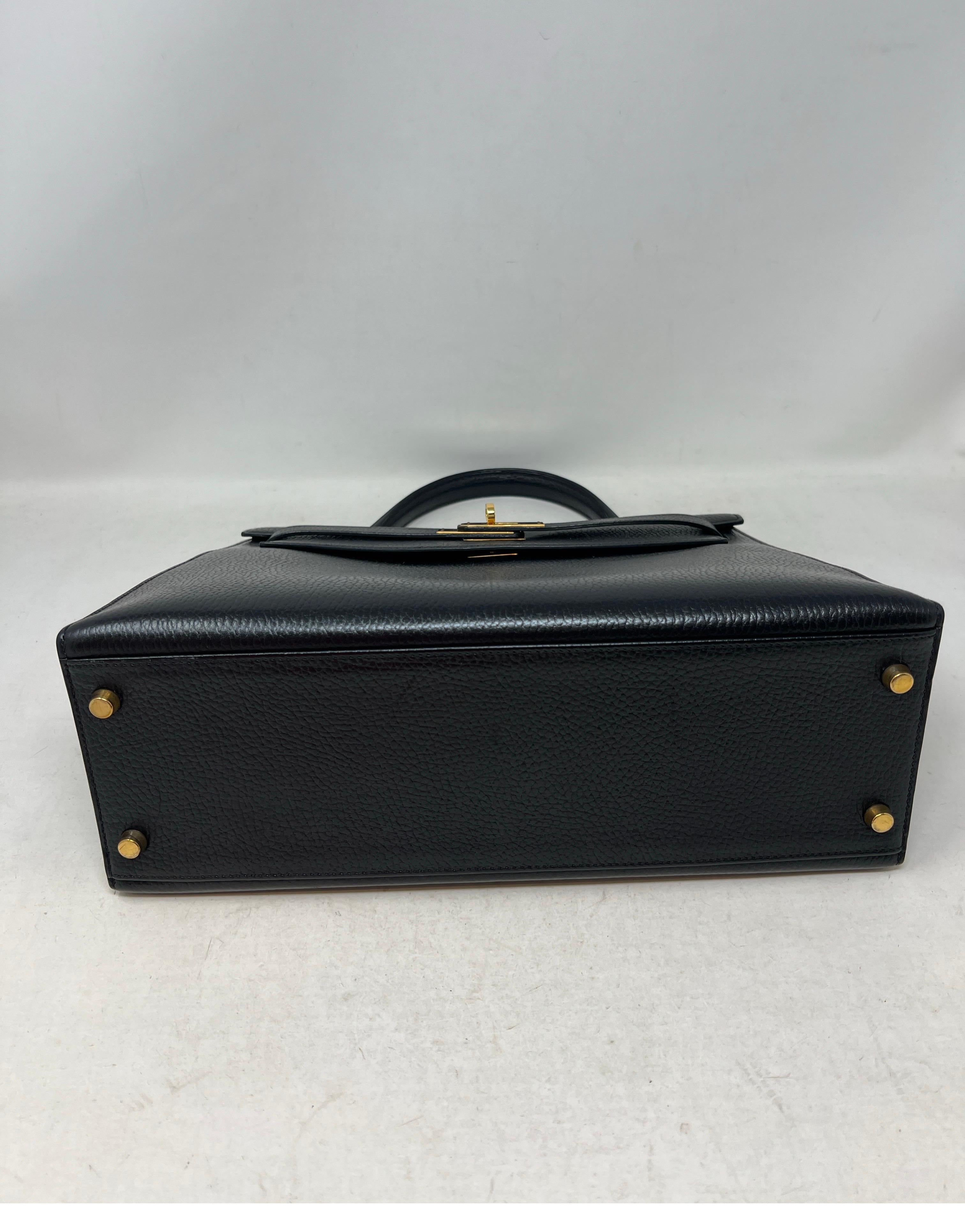 Women's or Men's Hermes Black Kelly 32 Bag