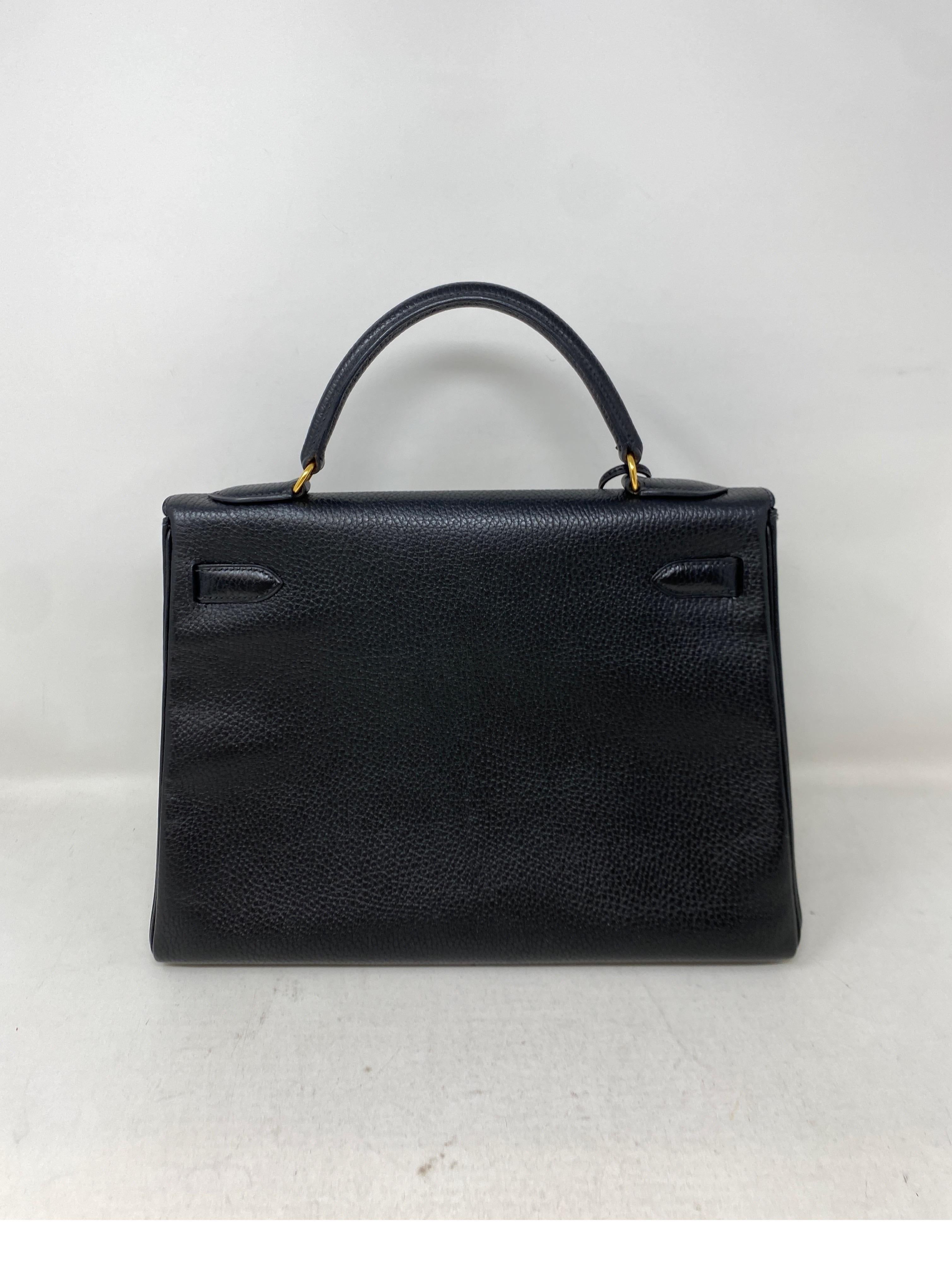 Women's or Men's Hermes Black Kelly 32 Bag 