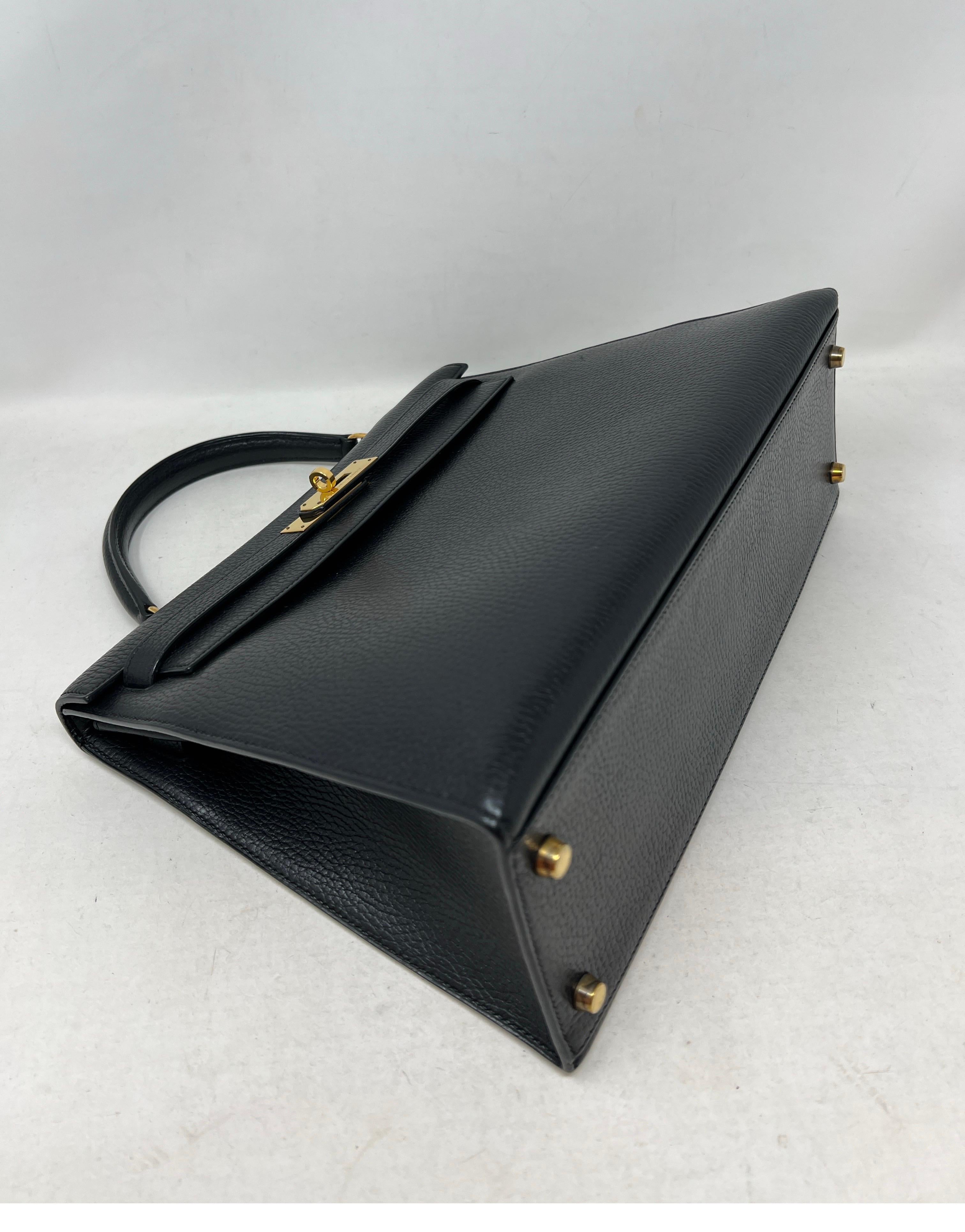 Hermes Black Kelly 32 Bag 1