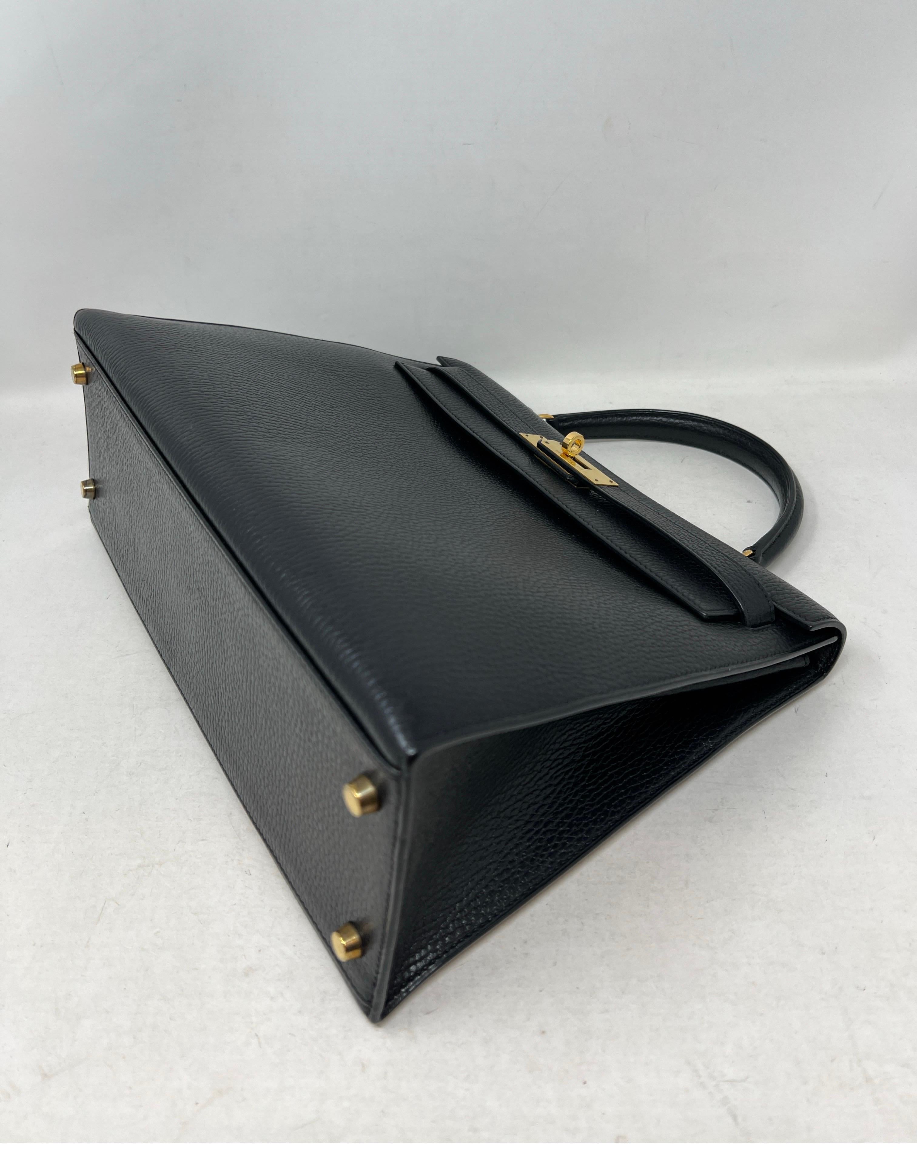 Hermes Black Kelly 32 Bag 2