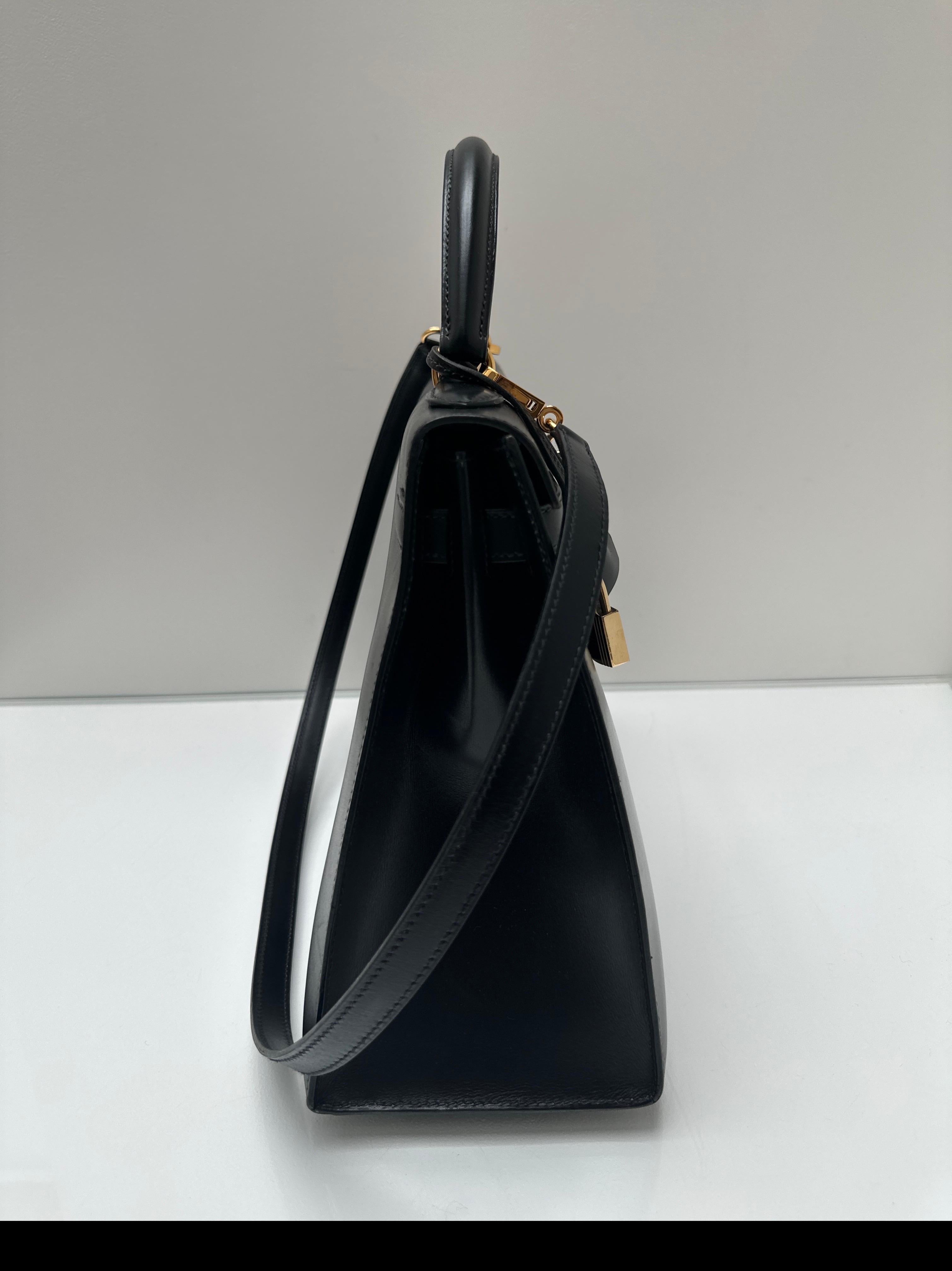 Hermes Black Kelly 32 Bag 2