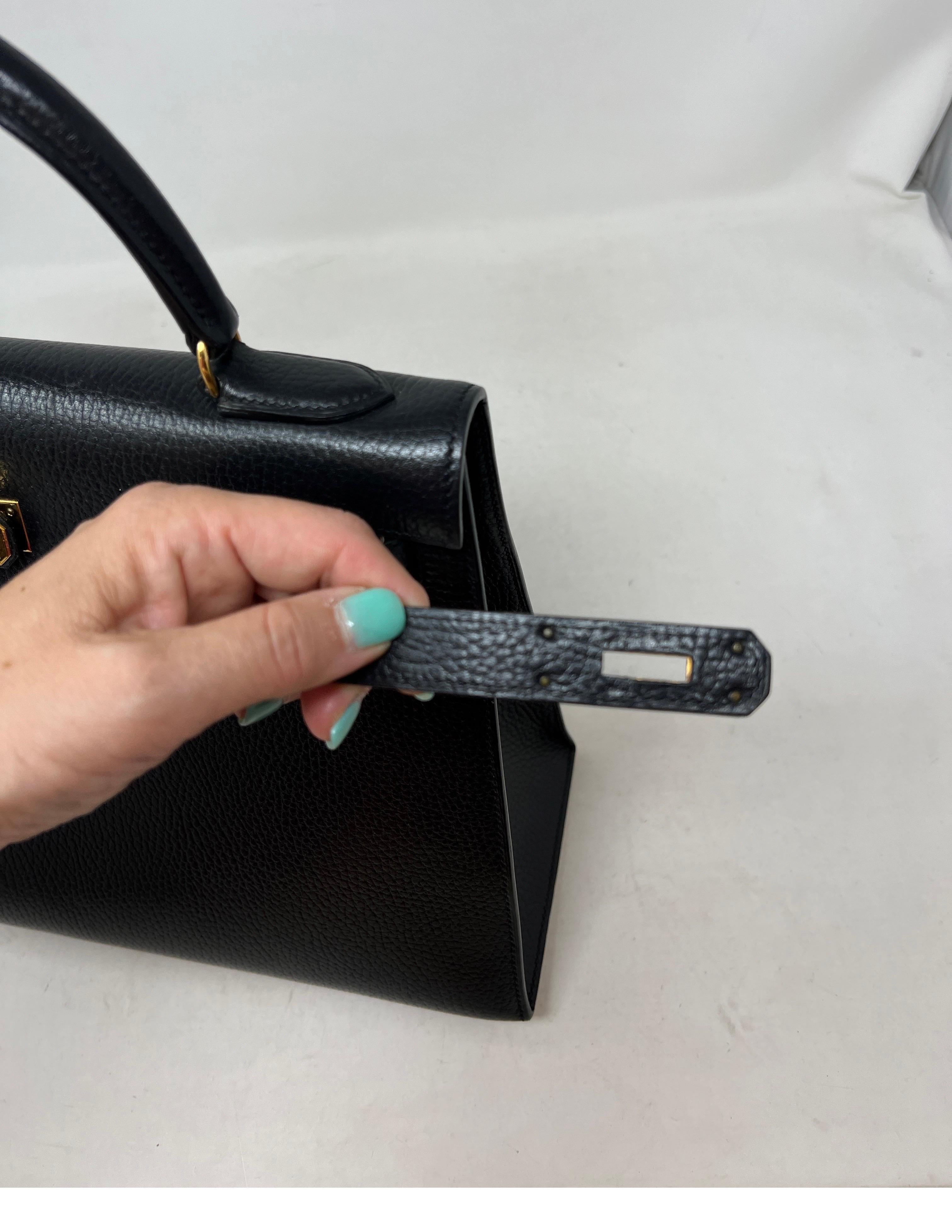 Hermes Black Kelly 32 Bag 5