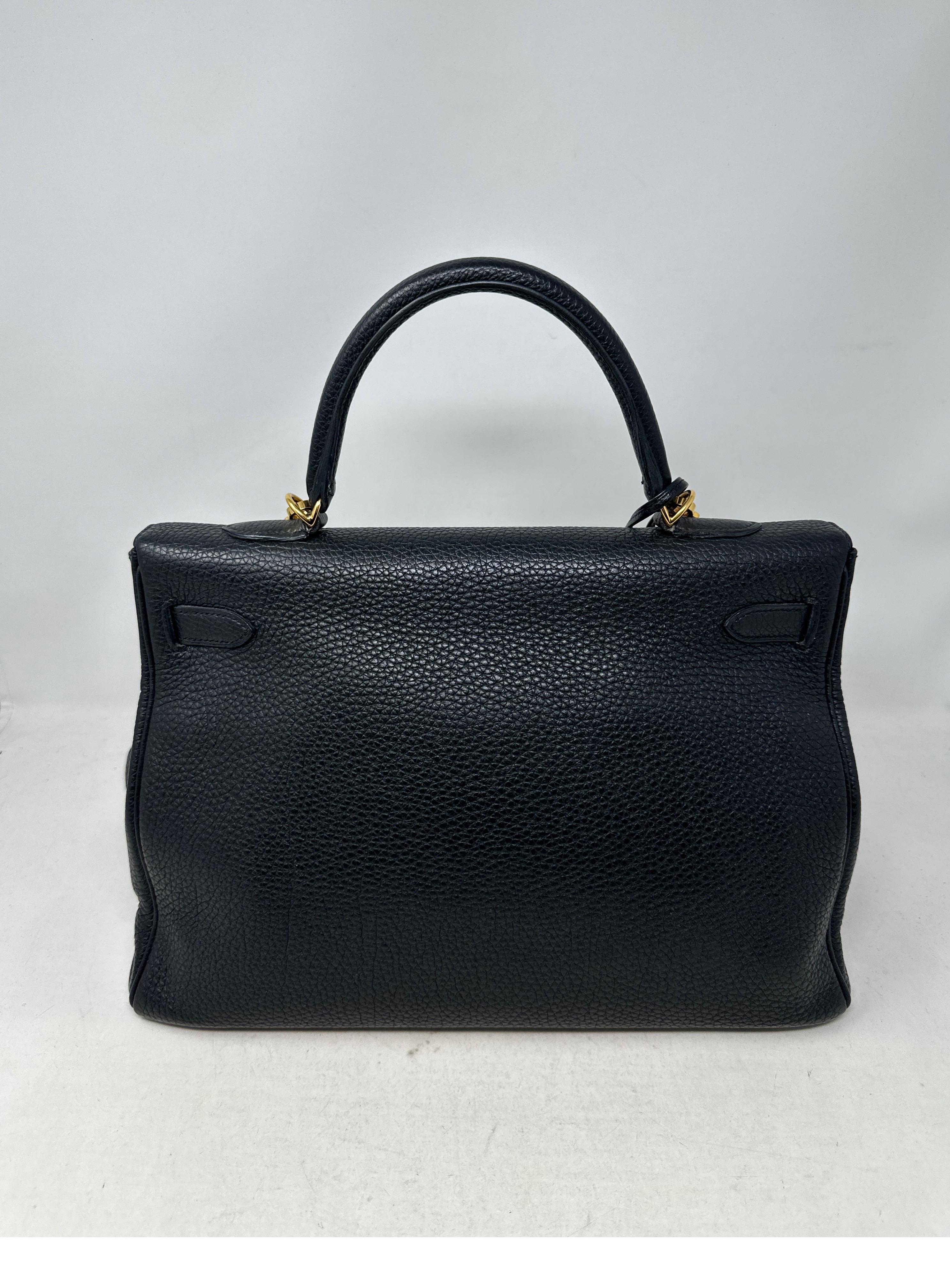Hermes Black Kelly 35 Bag  For Sale 9
