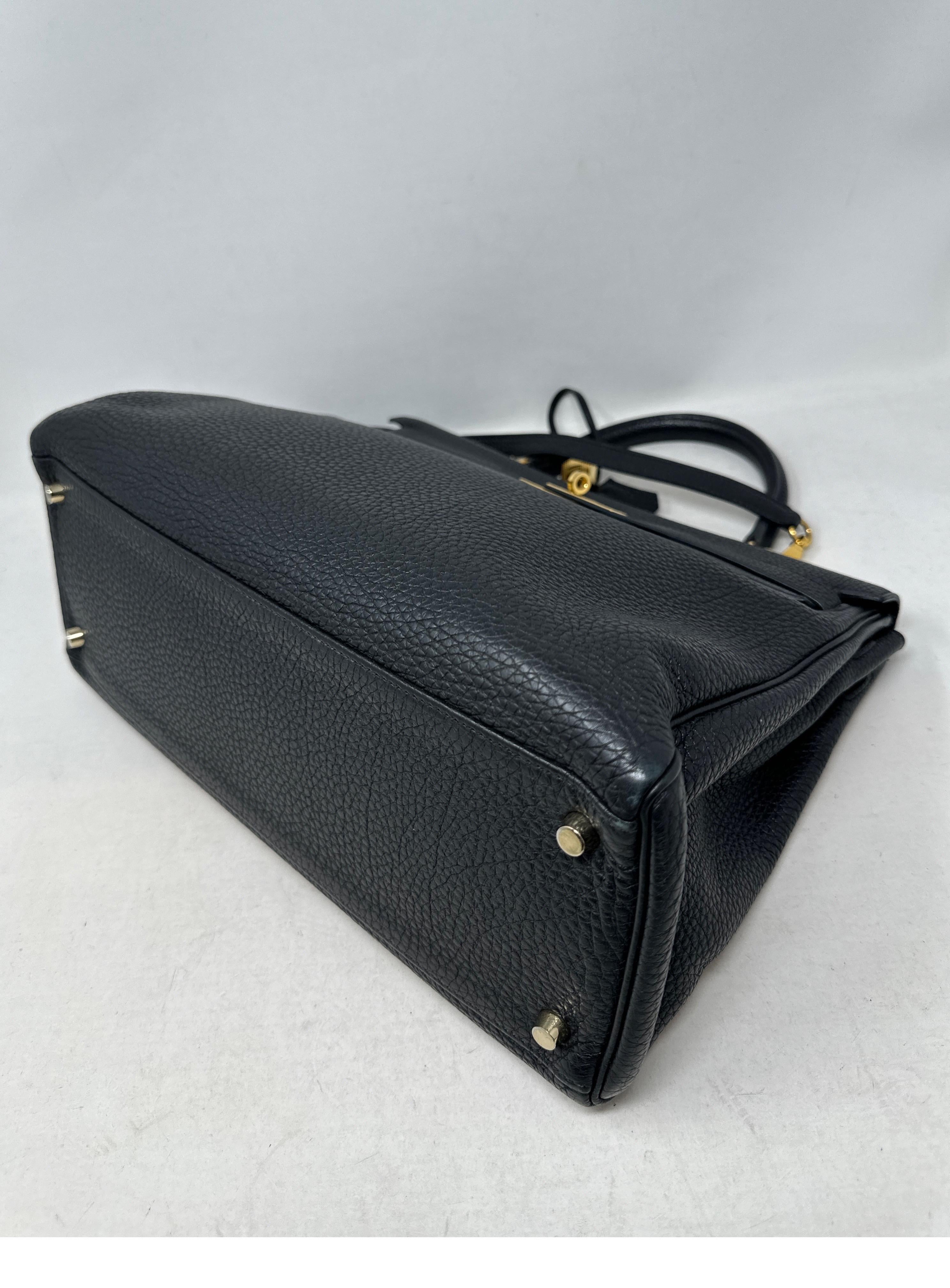 Hermes Black Kelly 35 Bag  For Sale 12