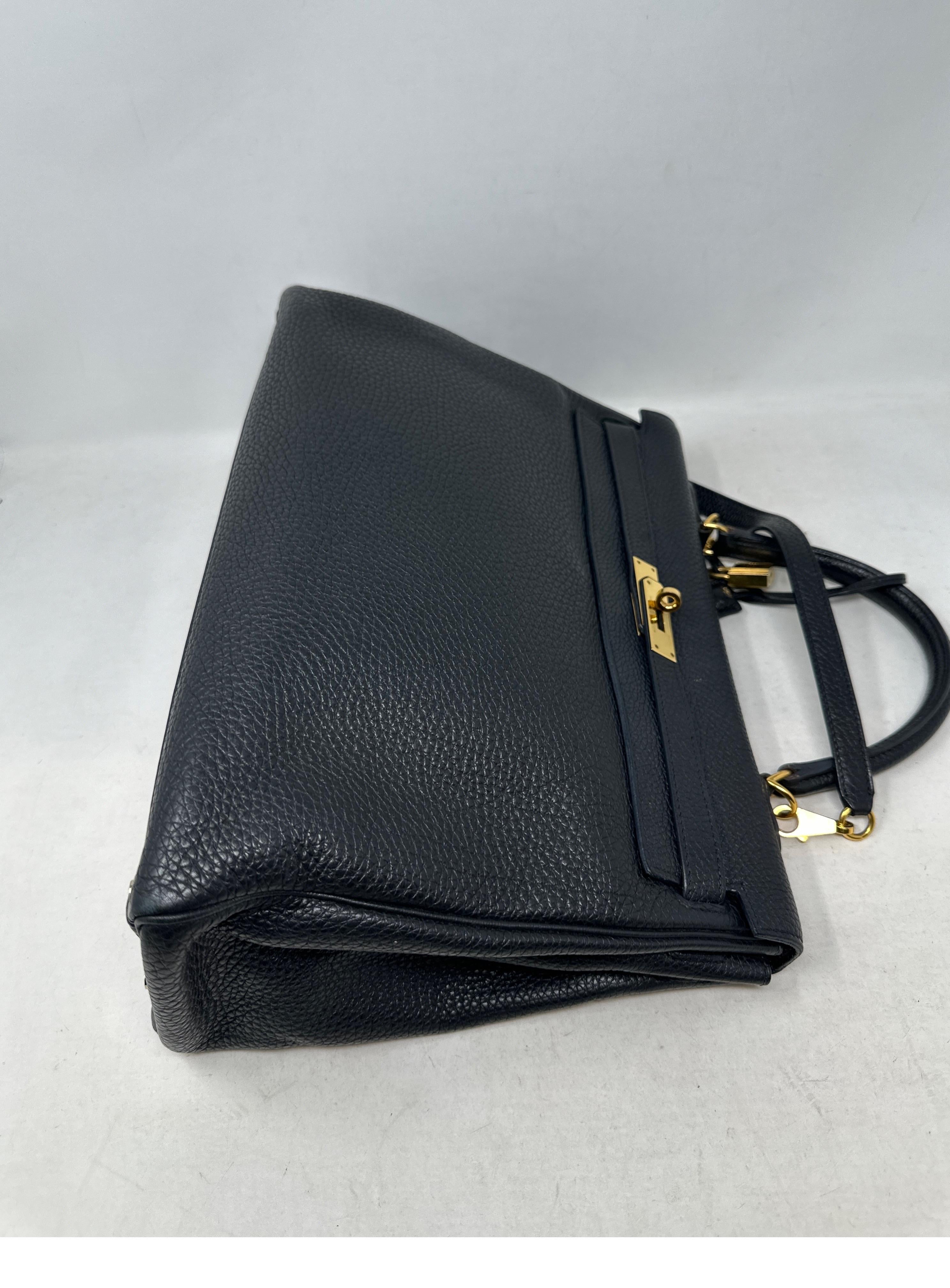 Hermes Black Kelly 35 Bag  For Sale 14