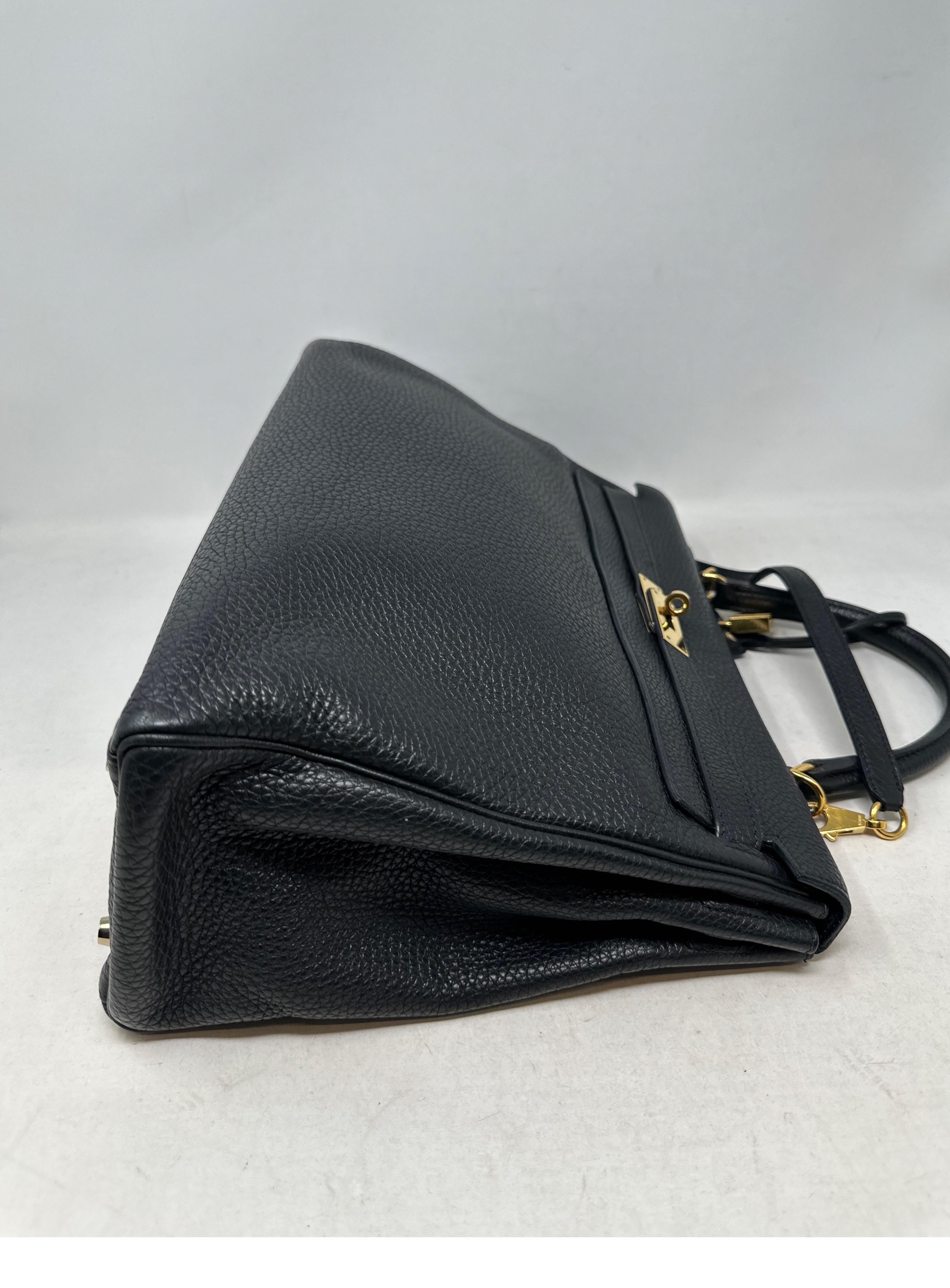 Hermes Black Kelly 35 Bag  For Sale 15