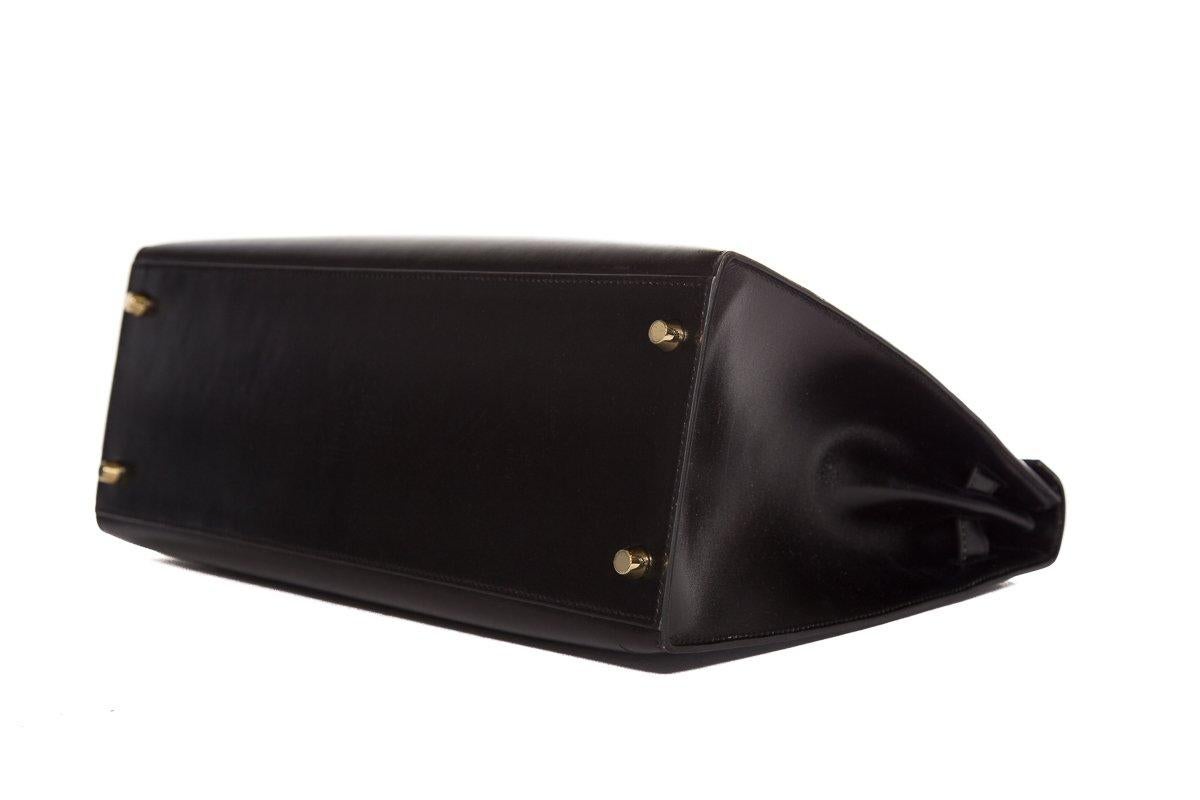 HERMÈS  Black Kelly 35cm Sellier Swift Leather Handle Bag $15, 995.95 1
