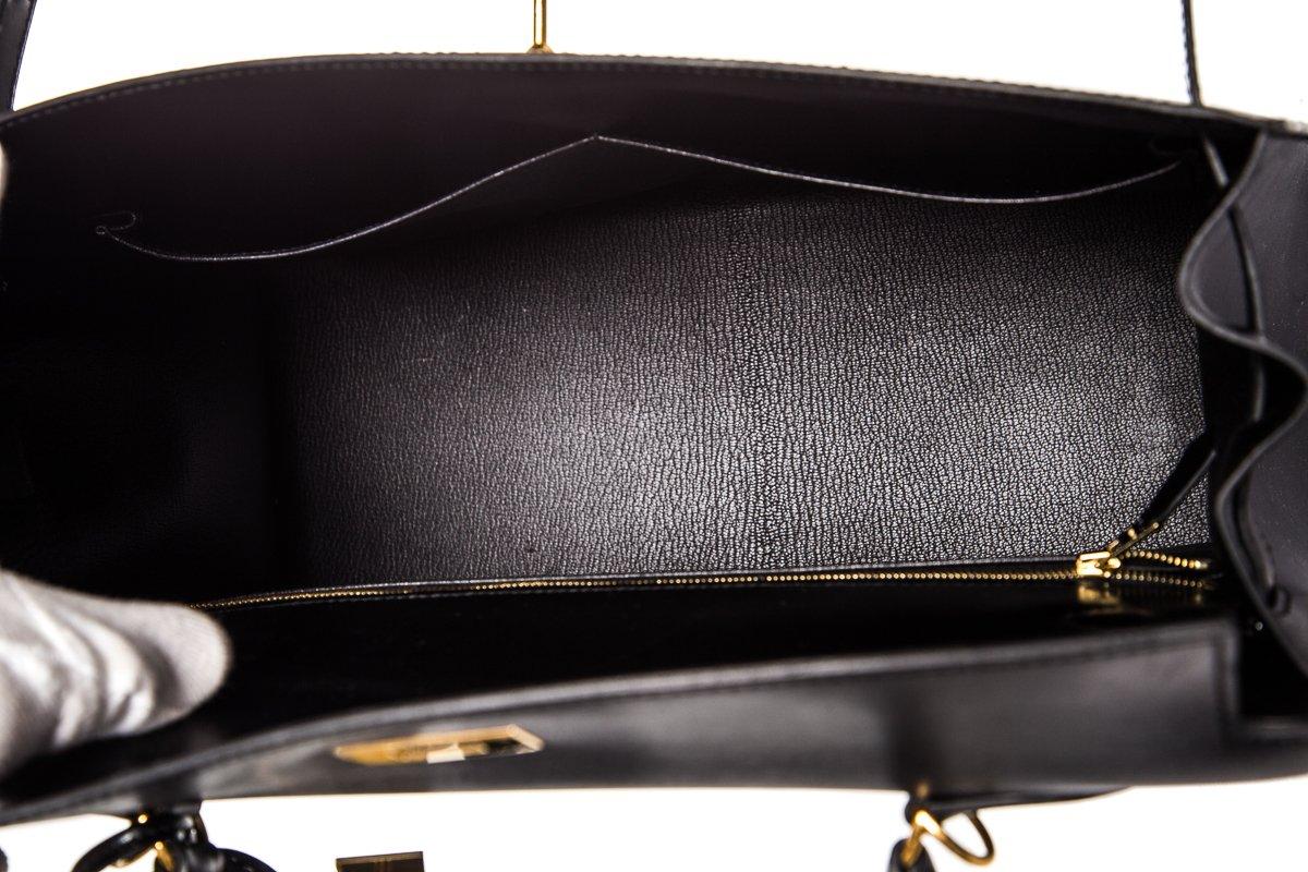 HERMÈS  Black Kelly 35cm Sellier Swift Leather Handle Bag $15, 995.95 3