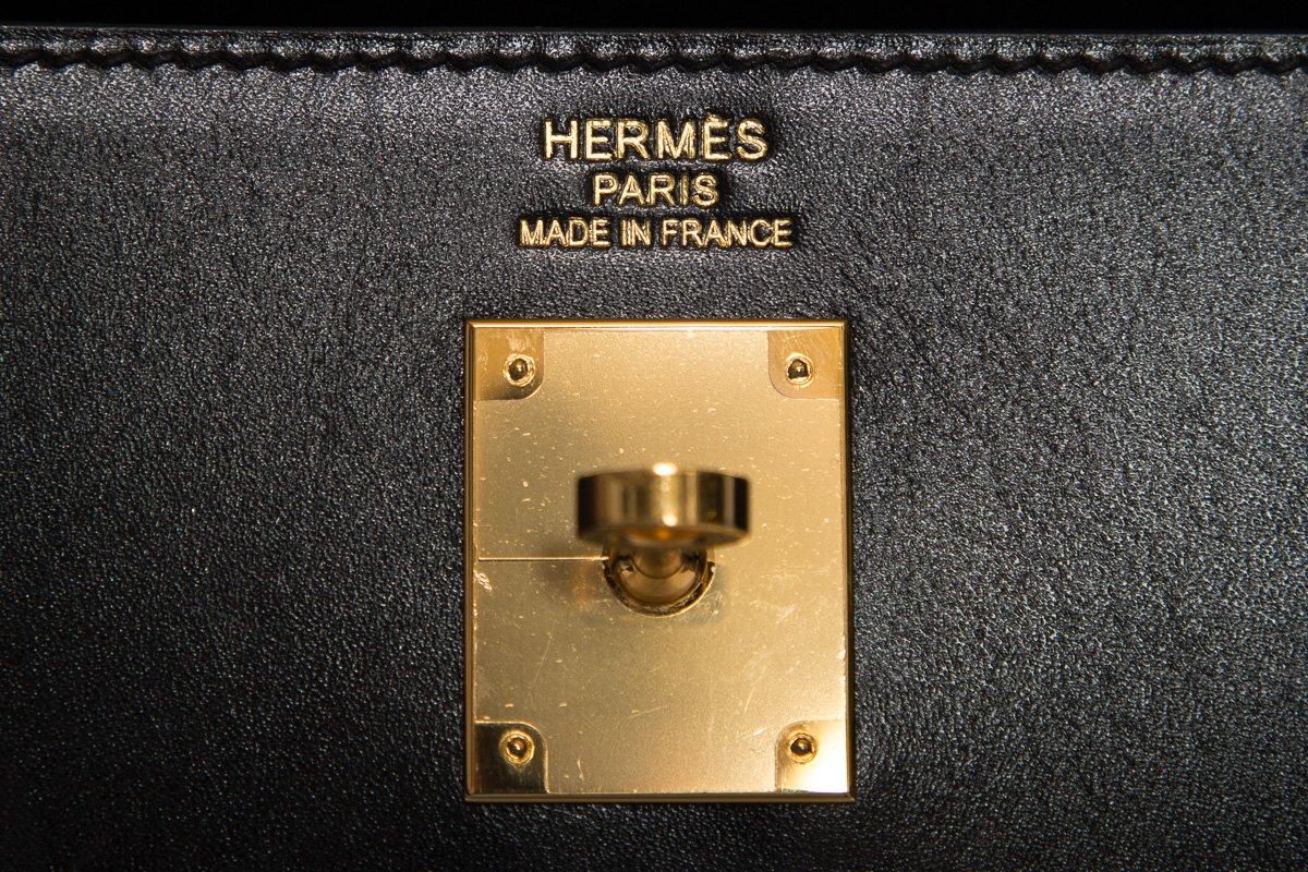 HERMÈS  Black Kelly 35cm Sellier Swift Leather Handle Bag $15, 995.95 5