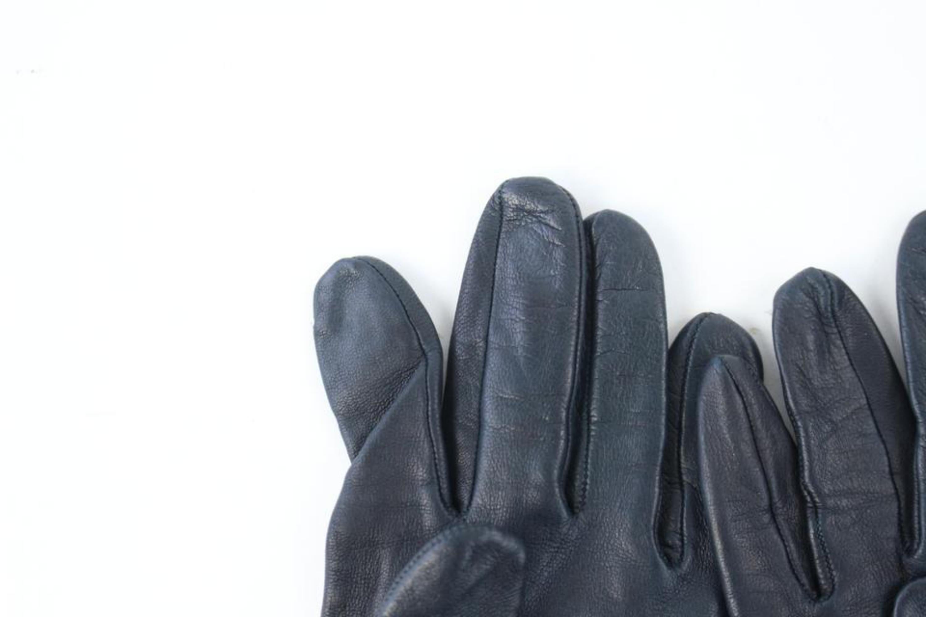 Hermès Black Kelly Cadena Driving 27hz0717 Gloves For Sale 7