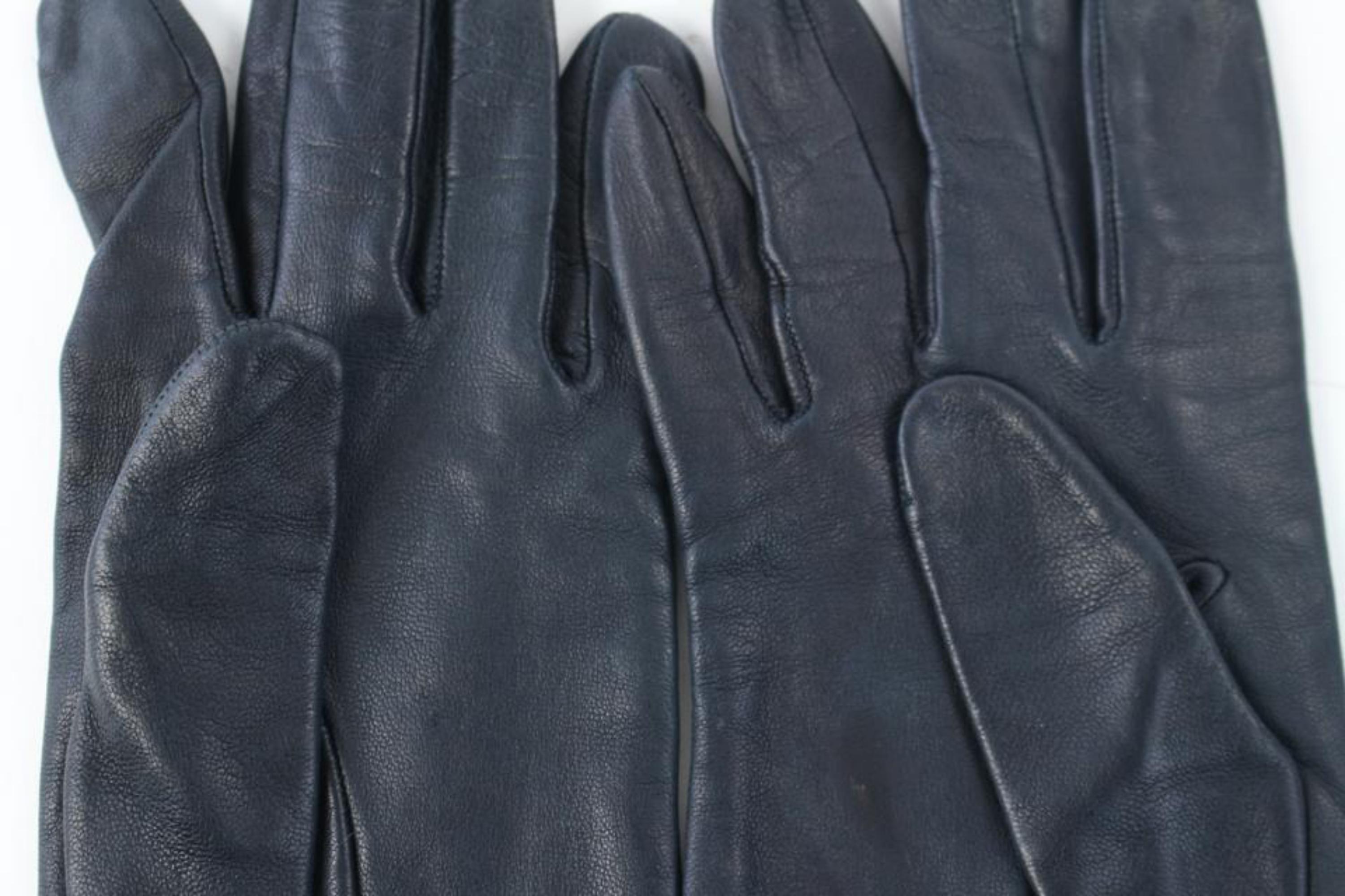Hermès Black Kelly Cadena Driving 27hz0717 Gloves For Sale 8