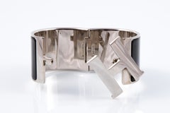Hermes Black Large Clic Clac H Bracelet